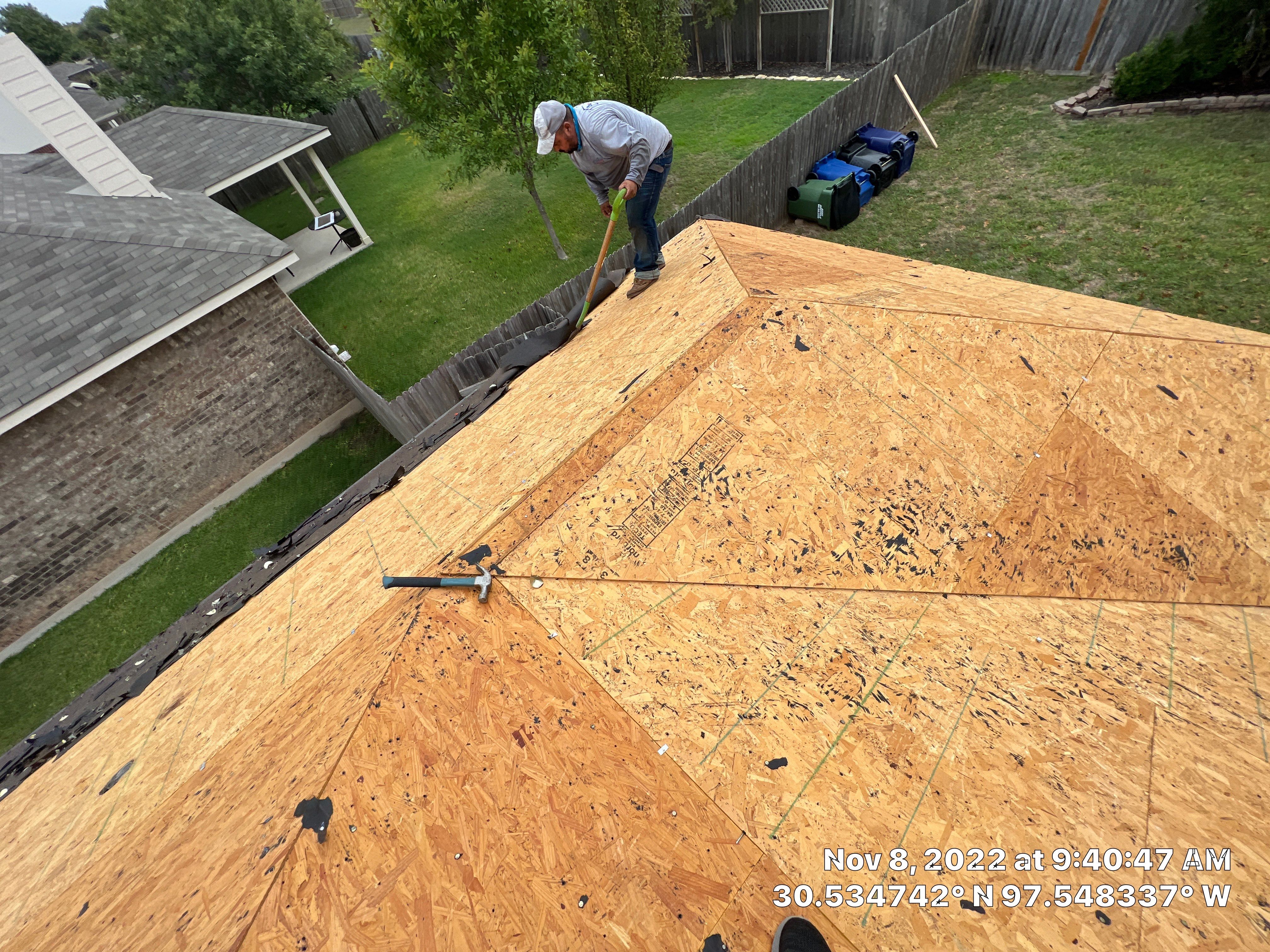 Residential Roof Replacement and Decking Installation in Hutto by Caliber Restoration LLC