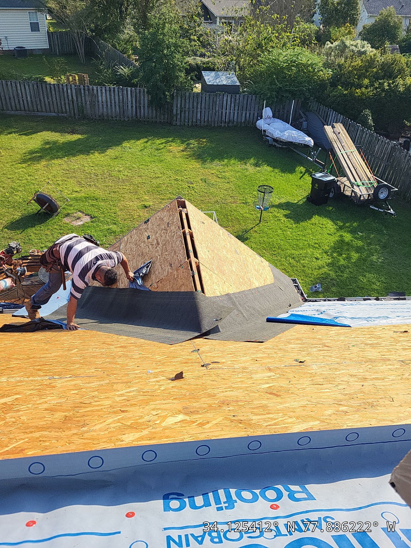 Storm Damage Repair using Black Galvanized steel Square Roof Louver by RGR Construction and Roofing, LLC