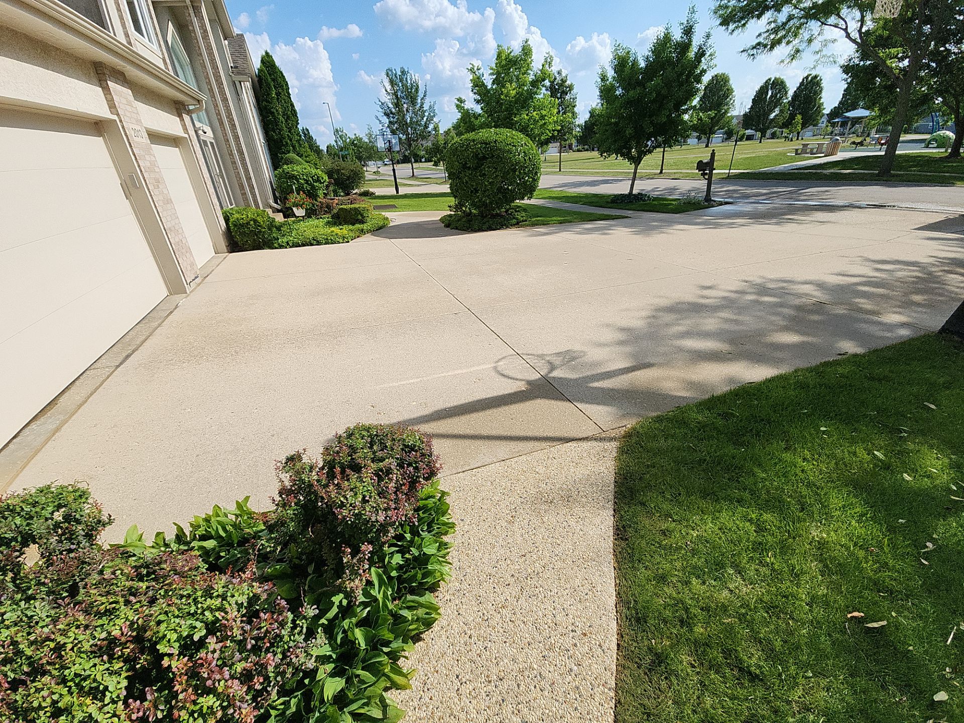 Aggregate concrete cleaning by Northern Power Washing LLC.