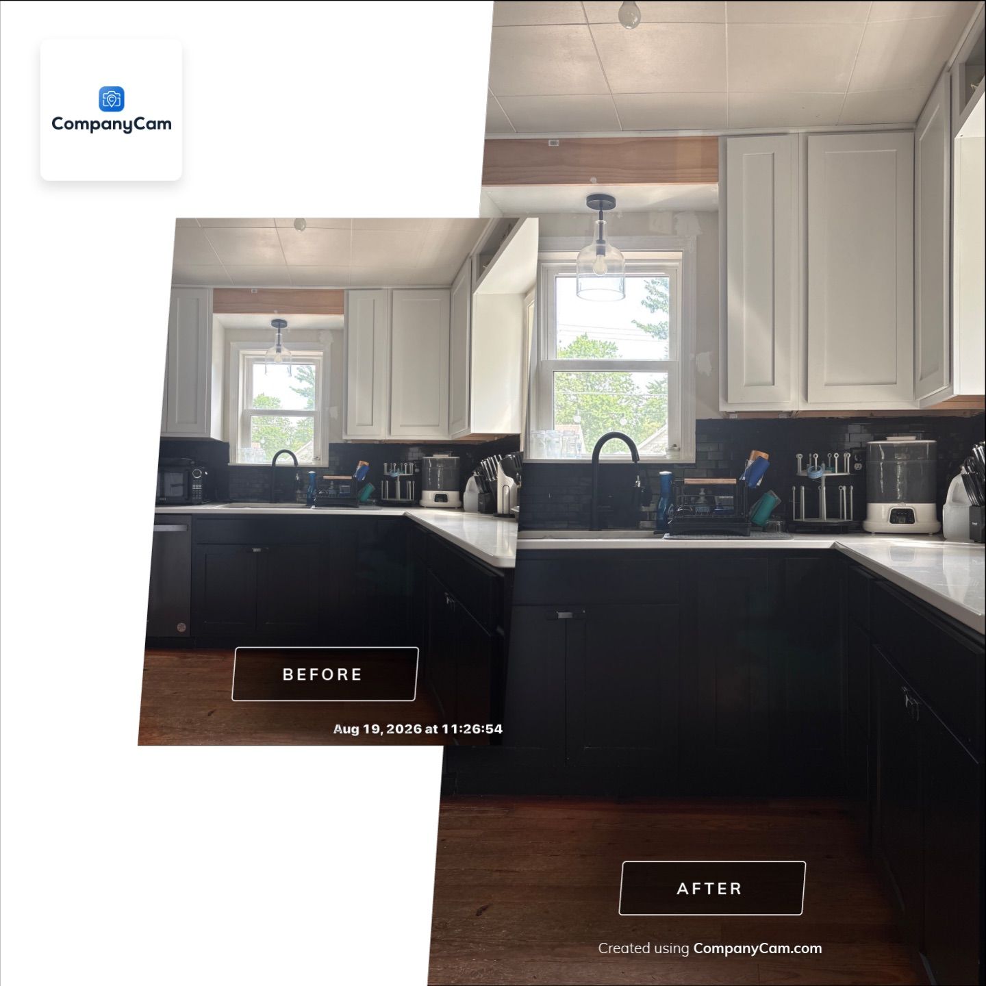 Modern Two-Tone Kitchen Remodel with Quartz Countertops in Lincoln by CompanyCam Sales Demo