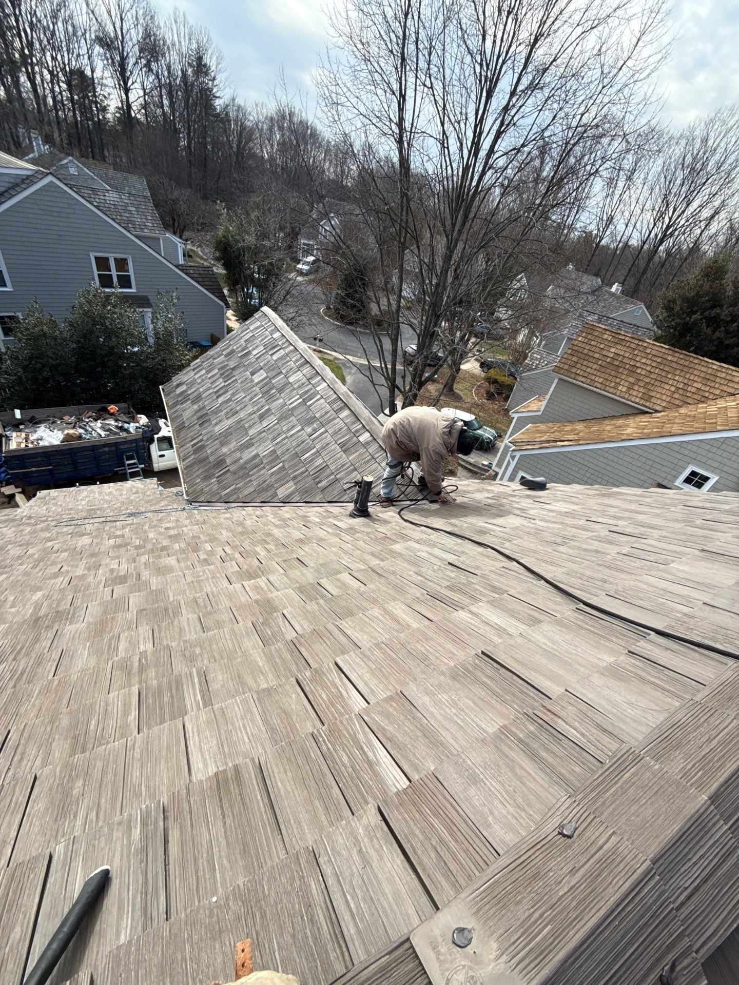 Reston :  Residential Roof Replacement with Brava Synthetic Cedar Shake Class C Natural  by RM Banning, Inc.