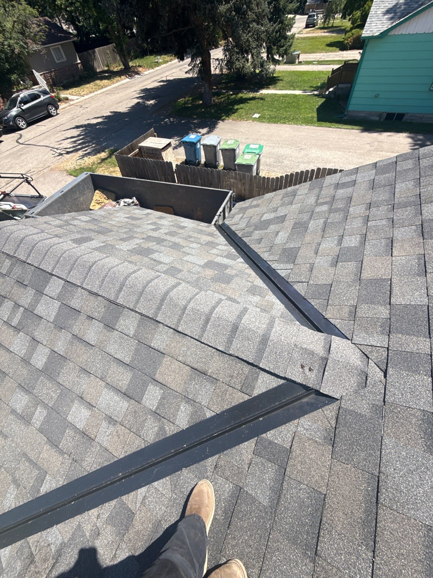 Residential Roof Replacement With Gray Architectural Shingles in Boise by Olive Roofing