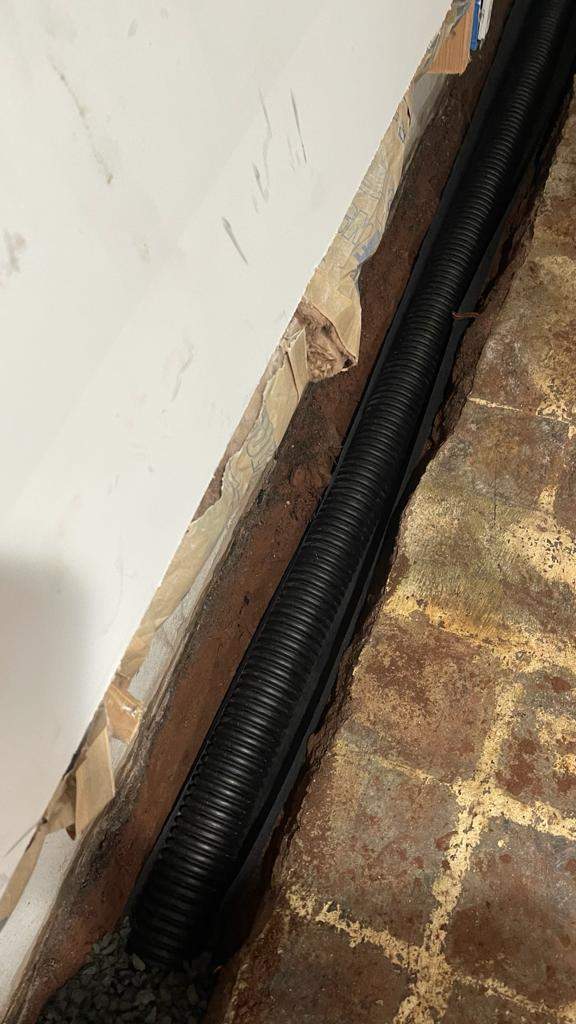 Interior French Drain Job in Lyndhurst, NJ by Pure Service Pro, LLC 