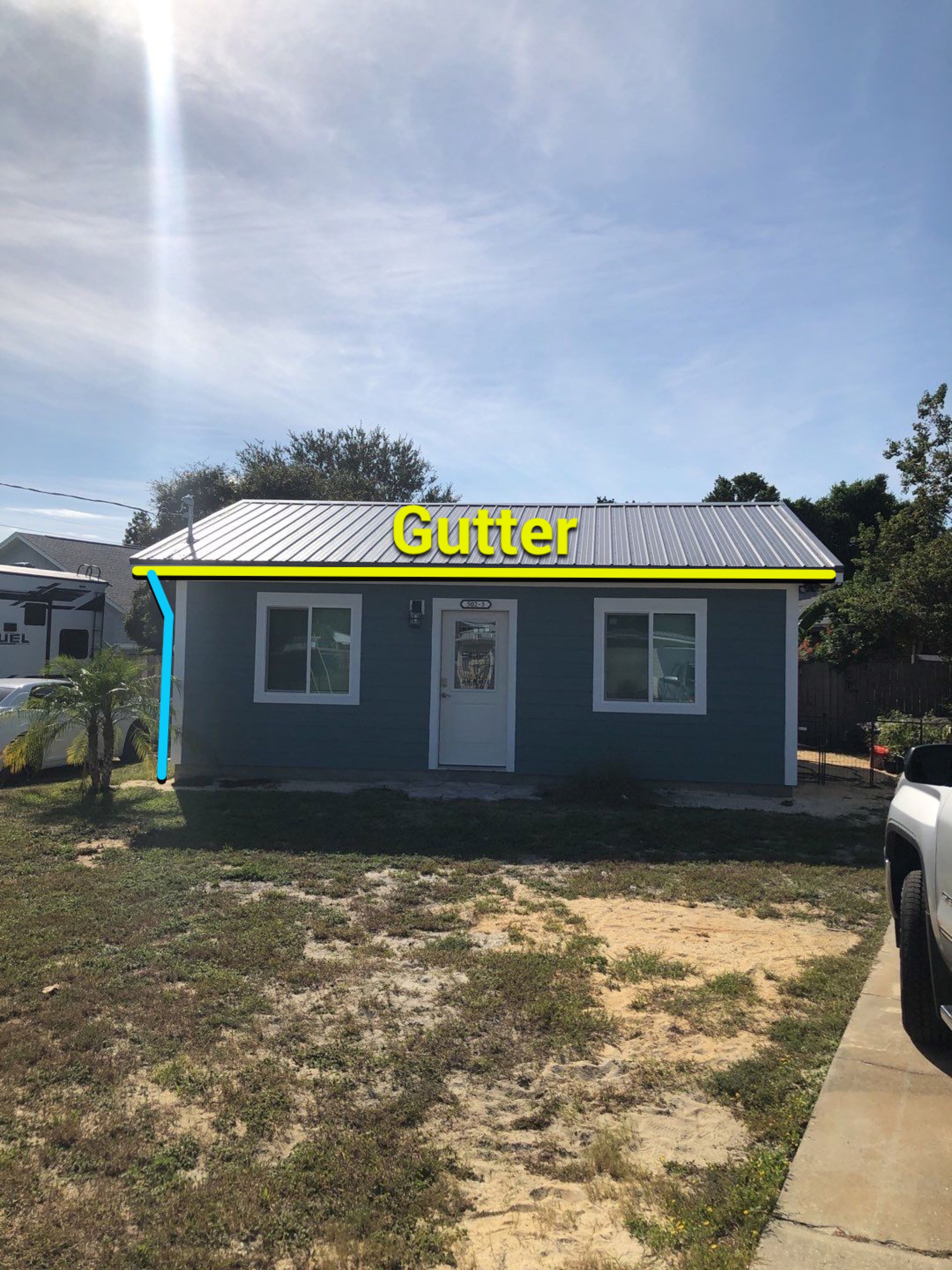 Gutter Installation using K-Style White Seamless Gutters by Gutter Professors