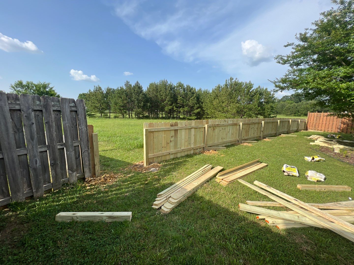 Lake View - Fence by Pillar and Pine