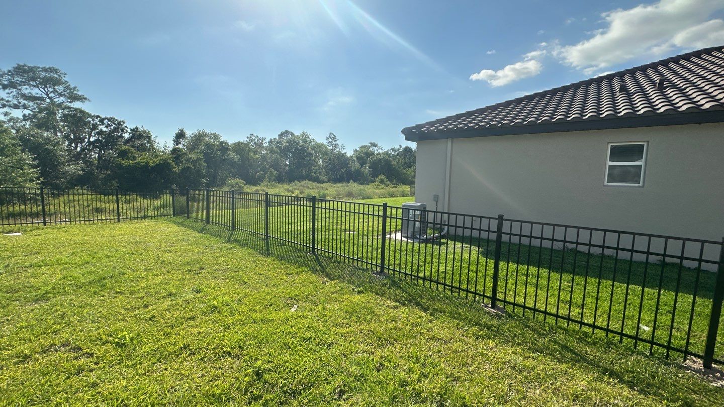 Aluminum Fence Installation using Black 3 Rail Aluminum Fence by Asap fence and gates, LLC