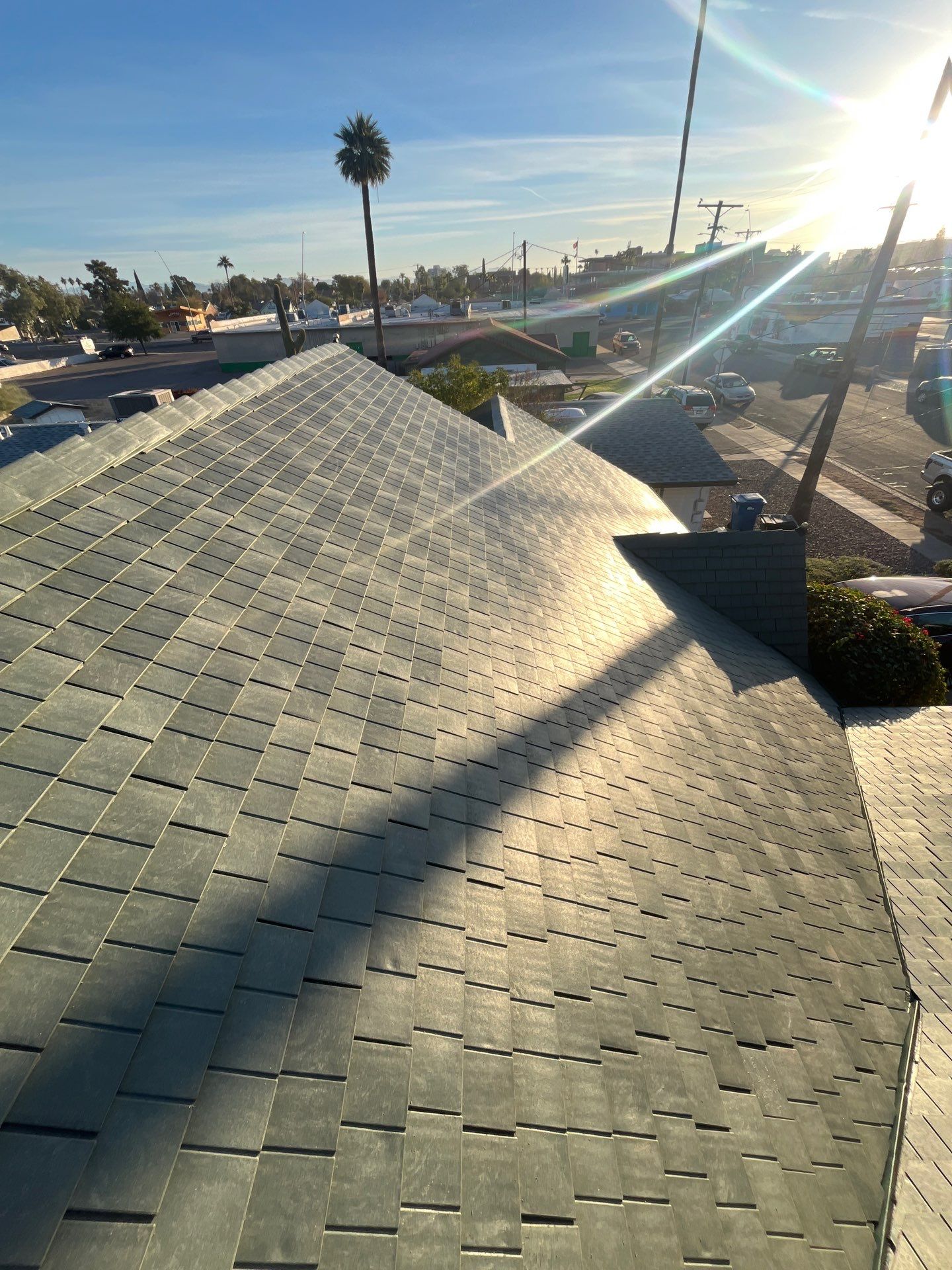 Slate Grey Enviroshake Tile by Reimagine Roofing