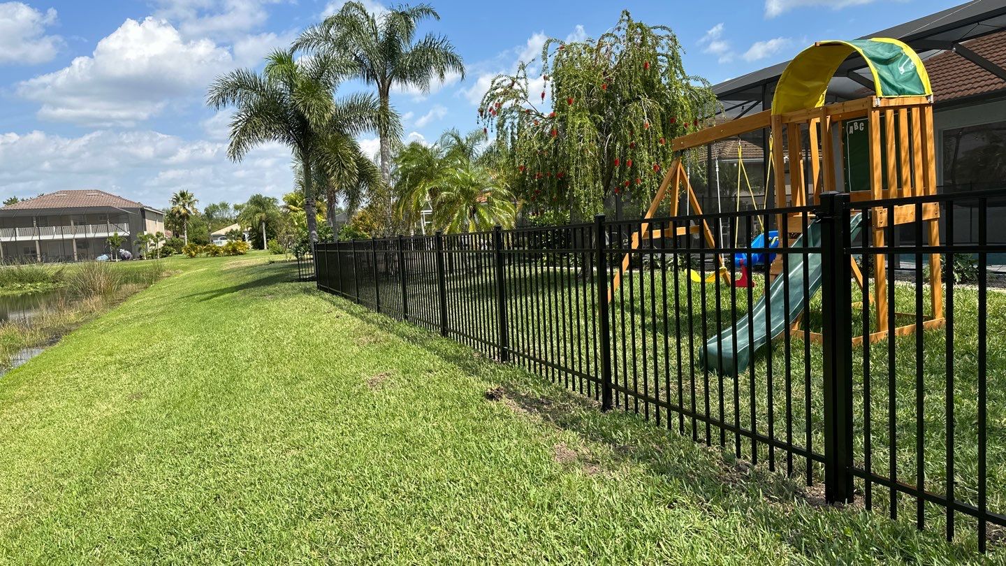 Aluminum Fence Installation using Black 3 Rail Aluminum Fence by Asap fence and gates, LLC