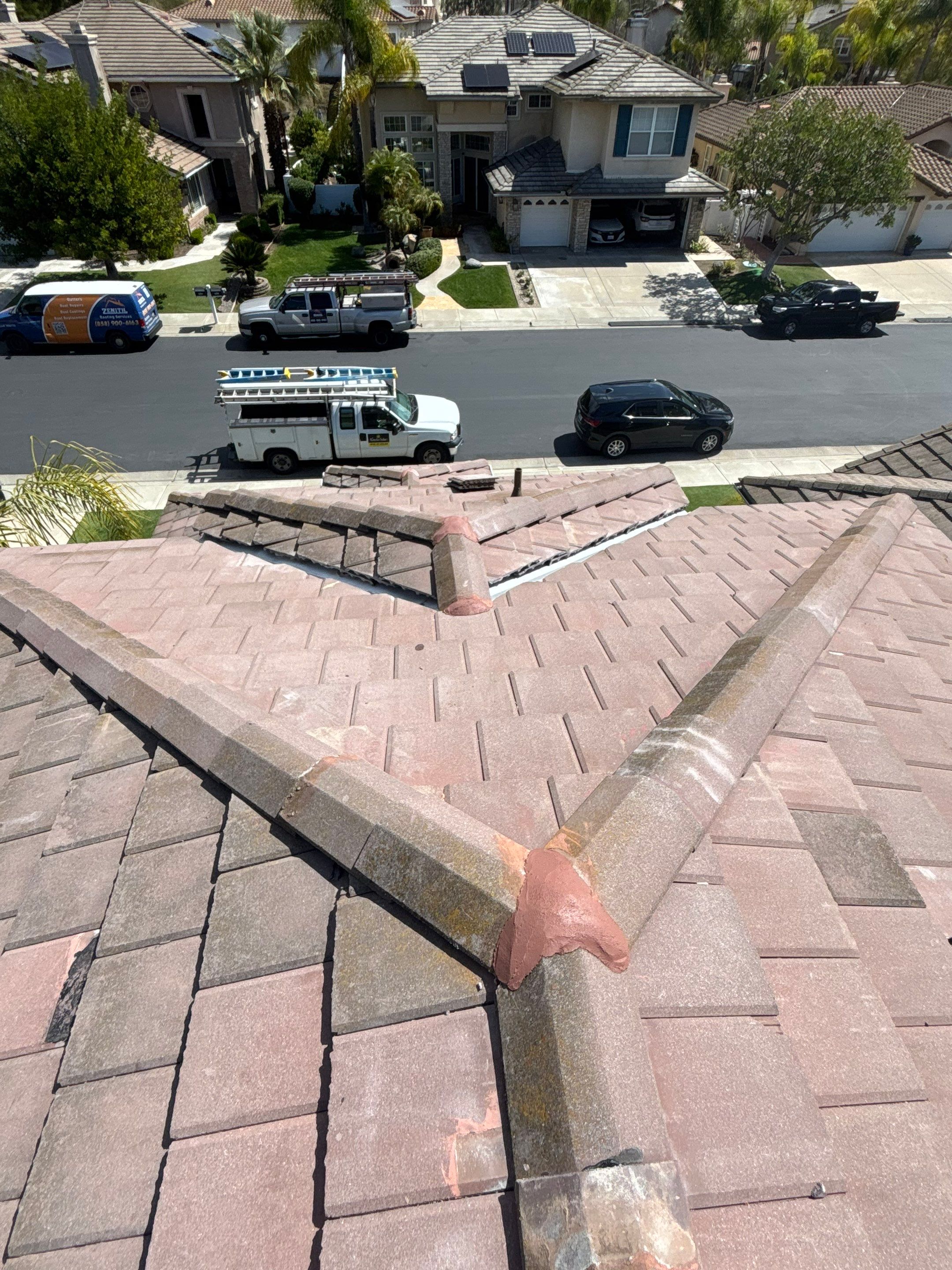 Escondido, CA | Concrete Tile Roof Lift & Lay with Solar Integration by Zenith Roofing Services