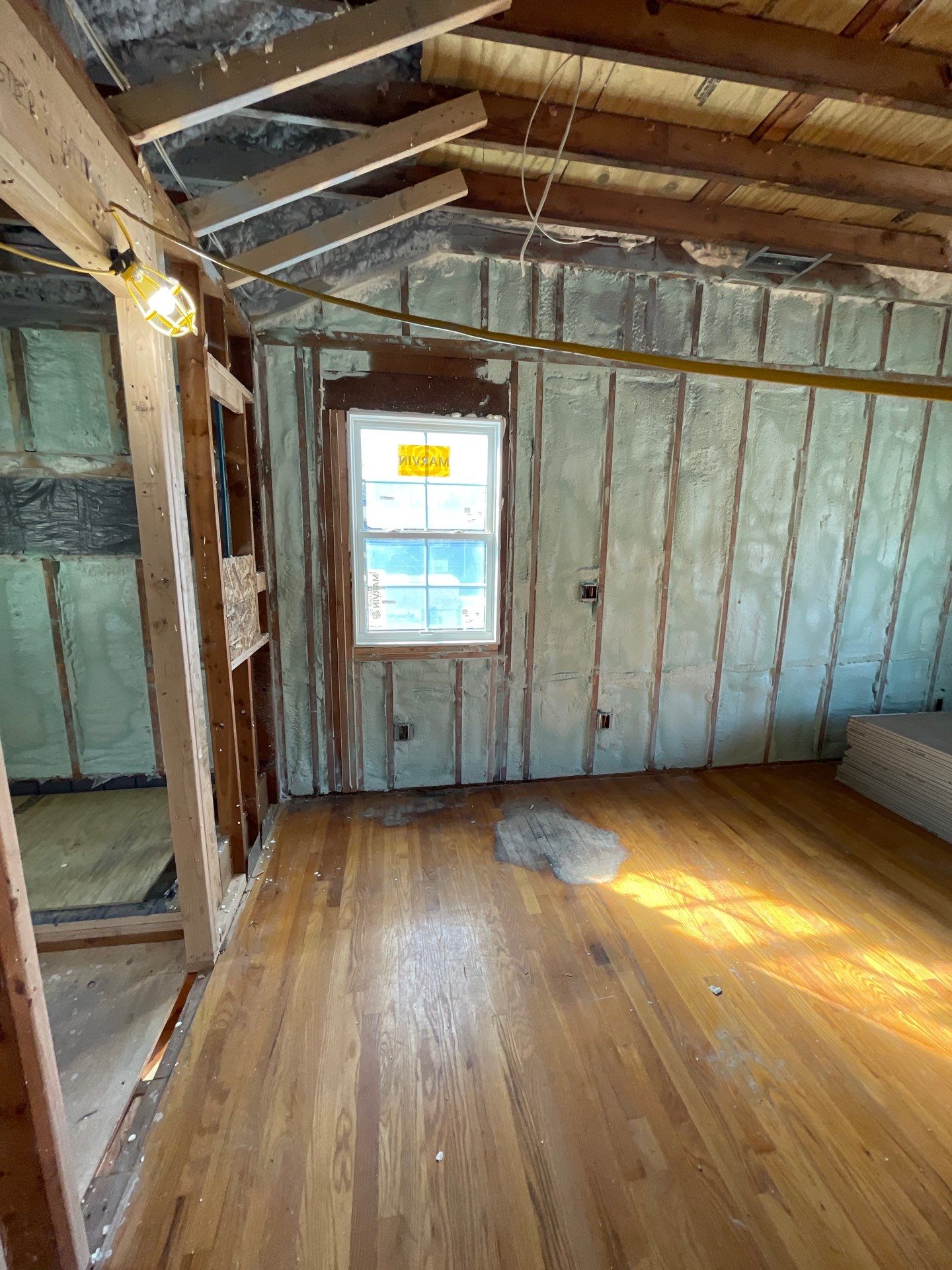 Basement Exterior Walls using Closed Cell Spray Foam by NYS Foam & Energy