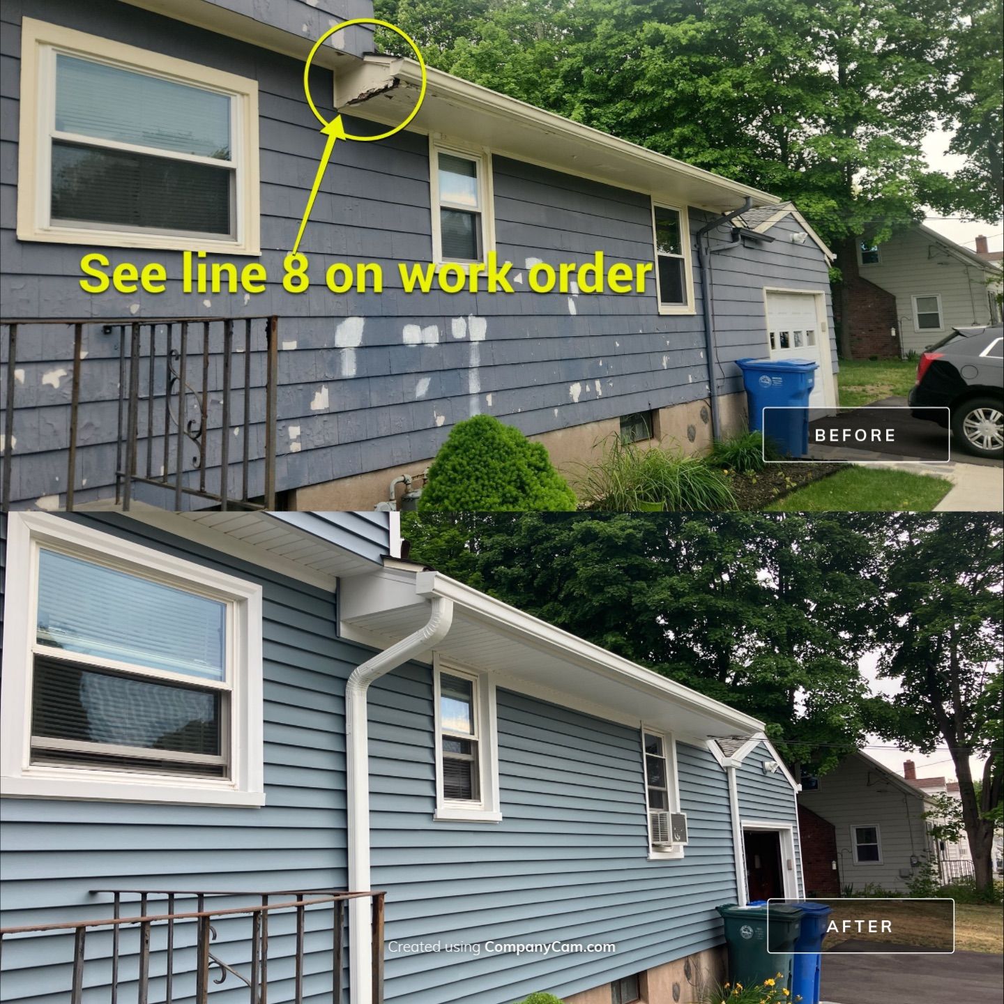 Siding Transformation with Cert Monogram D/4 x 12'6" clapboard, Wedgewood Blue by DiGiorgi Roofing and Siding Inc