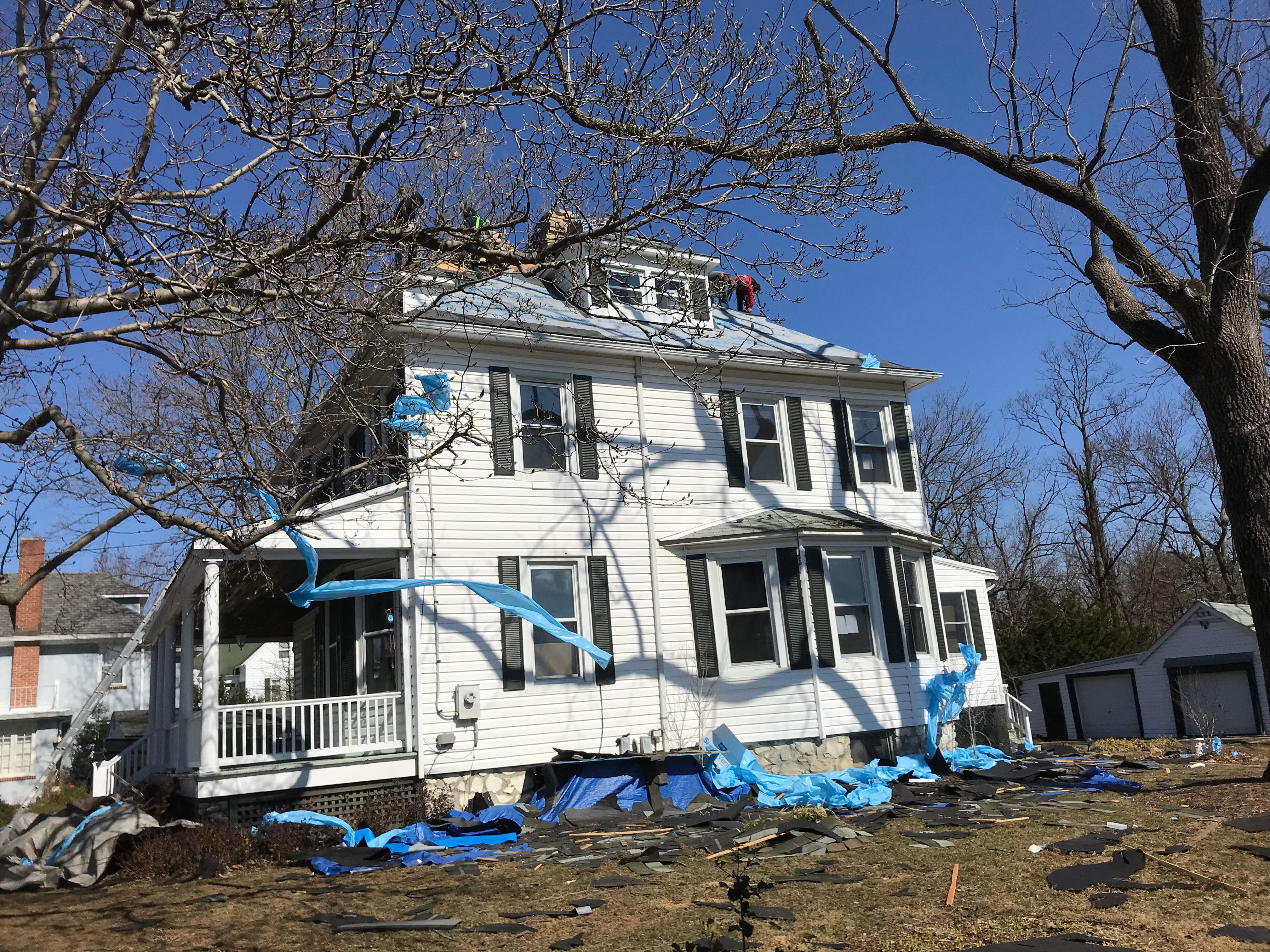 Residential Roofing Installation using Max Def Pewterwood by Alpha Design Services