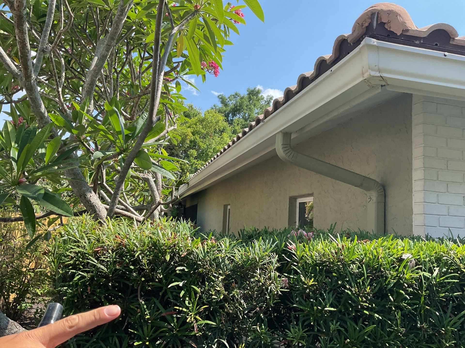 White Gutter Installation in Sarasota FL by Gutter Professors