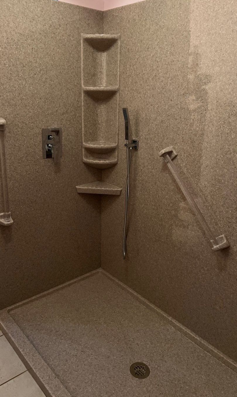 Bathroom Remodel using The Onyx Collection by Ekon Bath, LLC