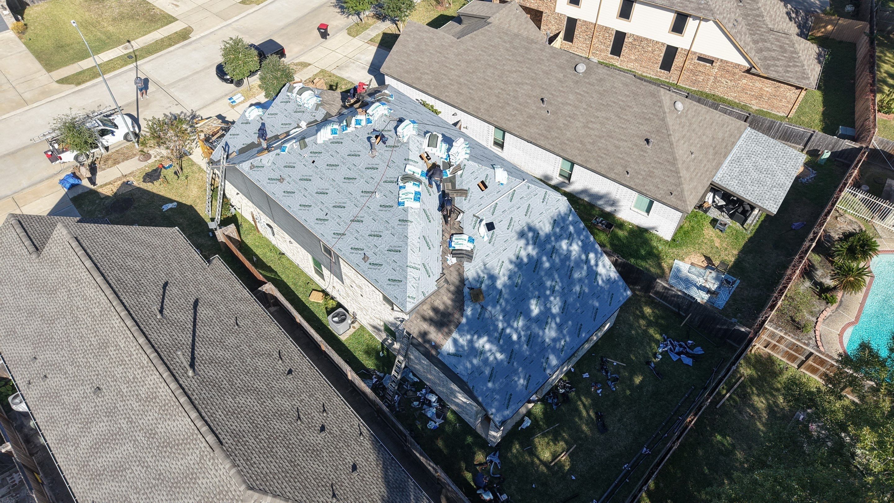 Roof Replacement Project in Houston by Roofing Technologies Unlimited