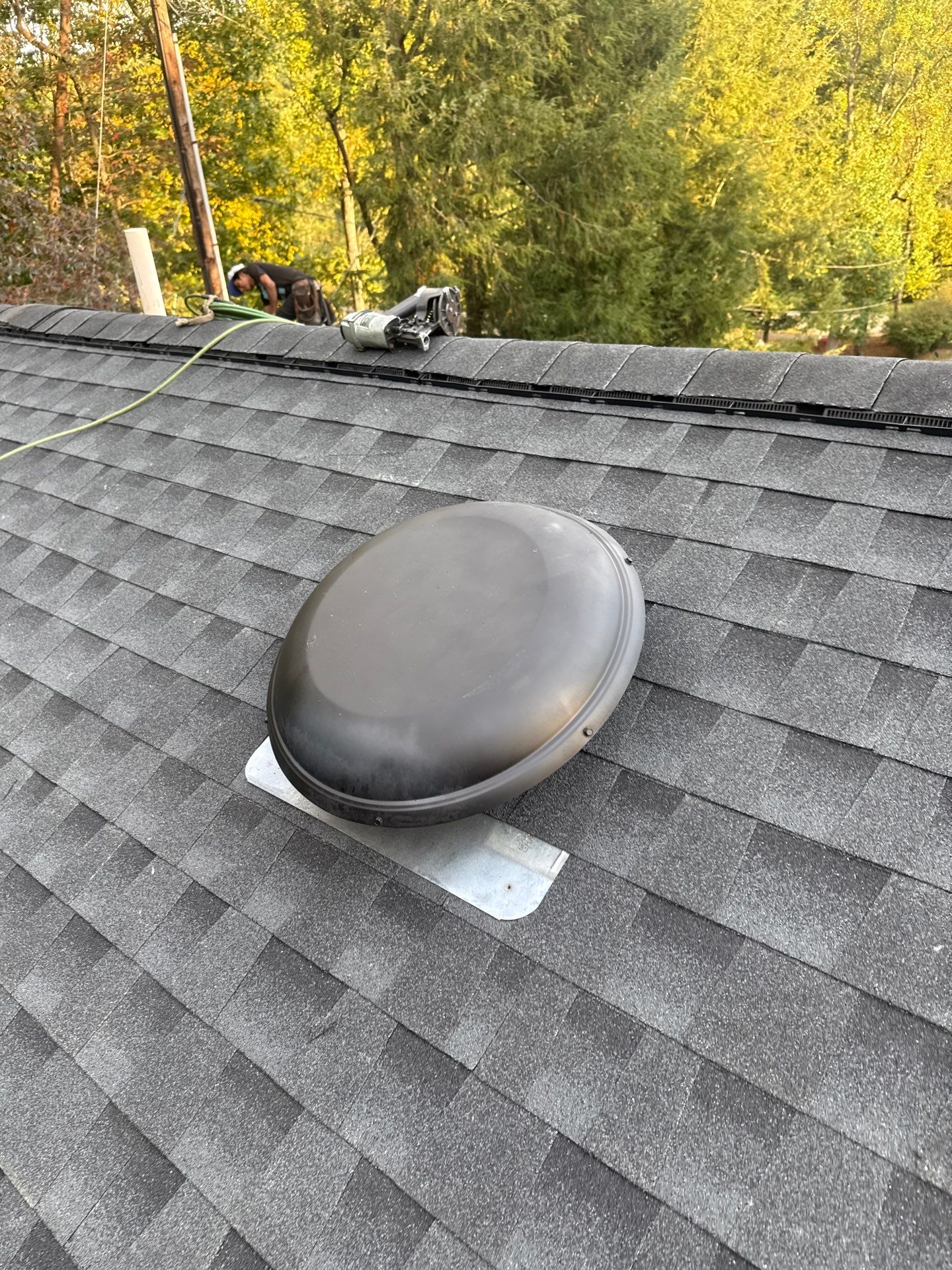 Residential Roofing Installation using GAF Timberline HDZ Charcoal by Rainstoppers Roofing