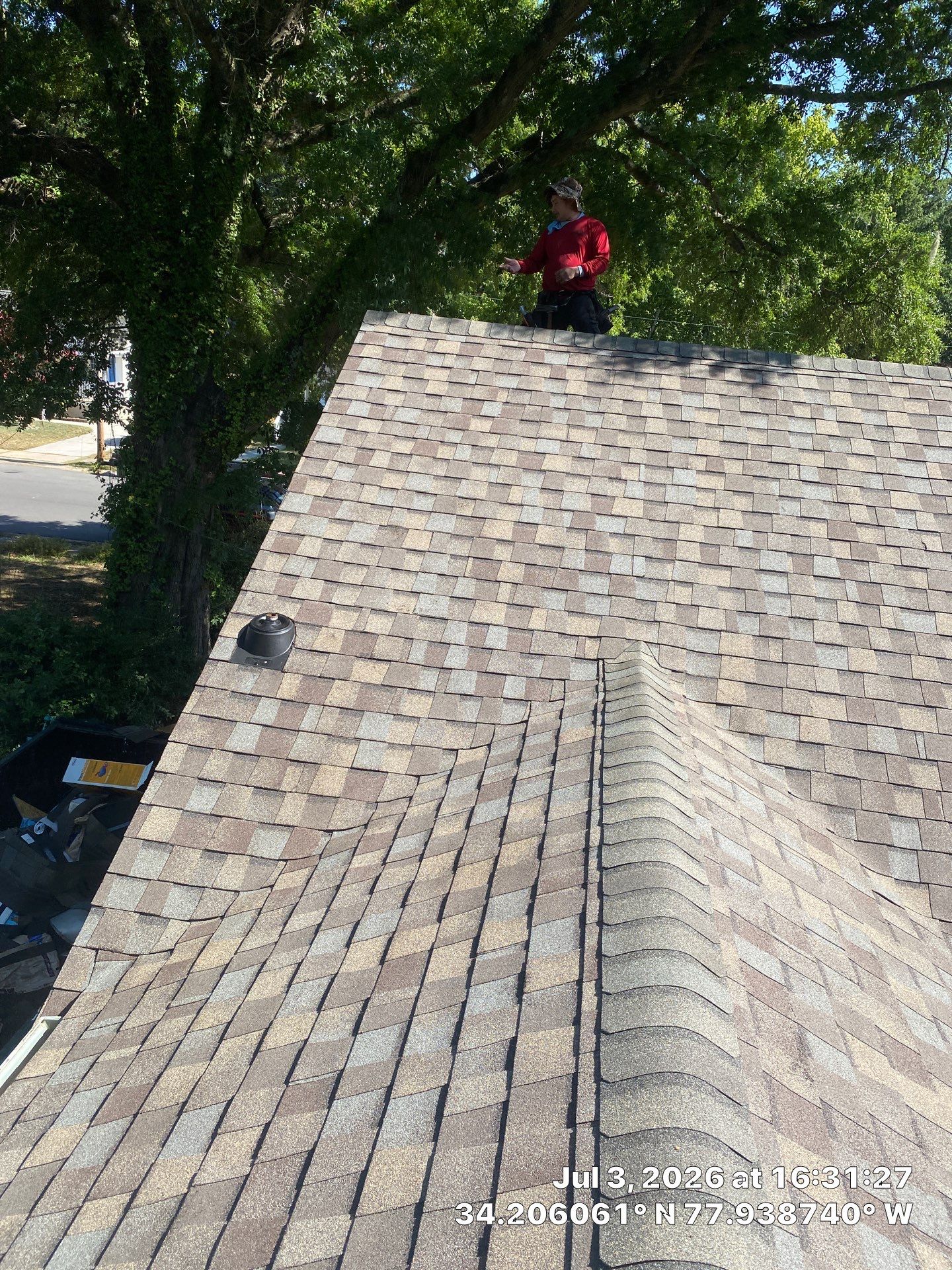 Roof Replacement Using CertainTeed Landmark Pro Shingles in Wilmington NC by RGR Construction and Roofing, LLC