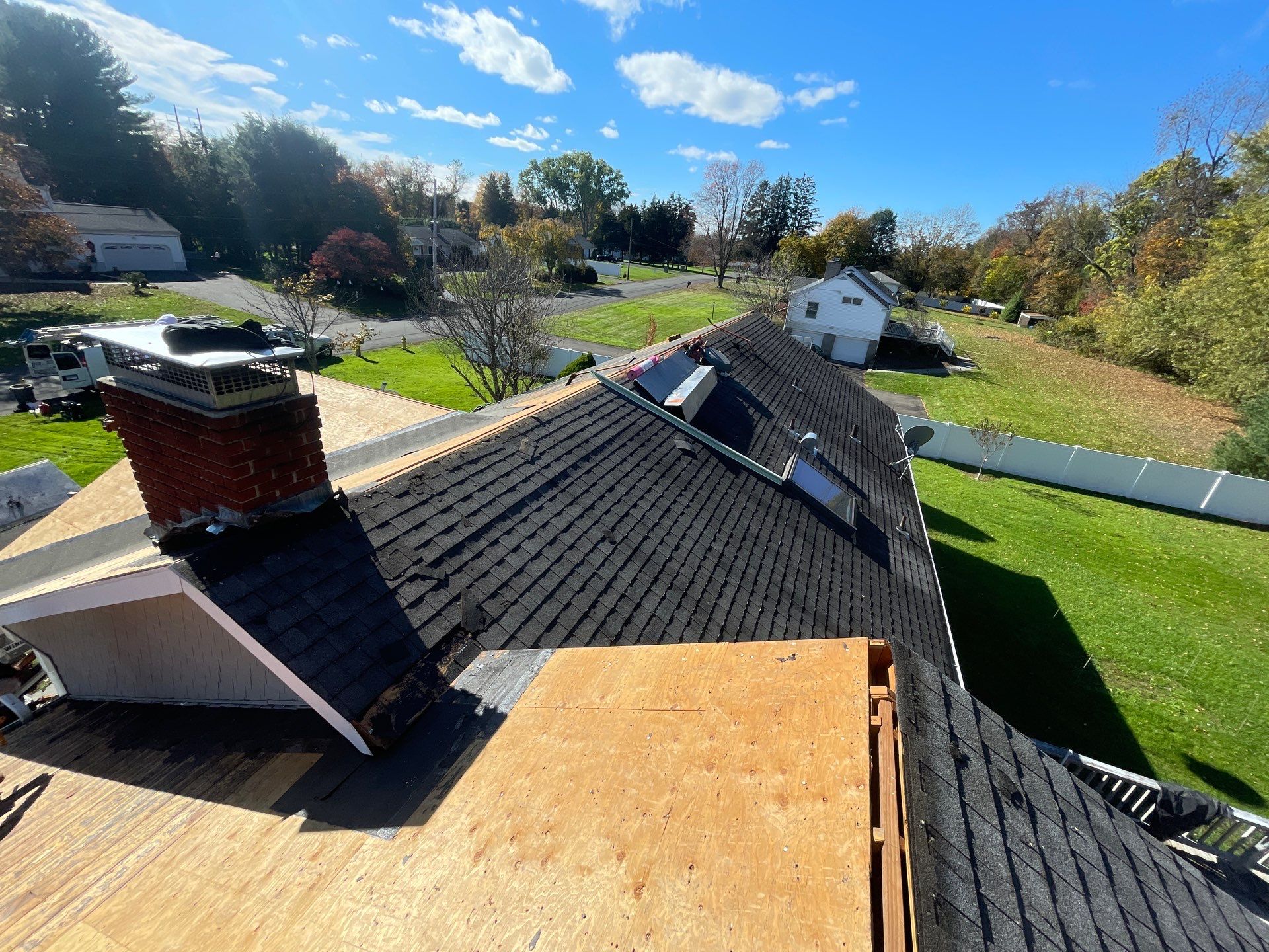 Residential Roofing Installation using Owens Corning TruDefinition Estate Gray by A Plus Exterior
