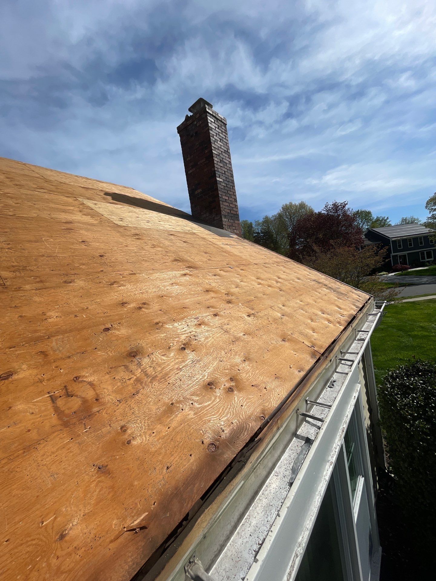 Architectural Shingle Roof Replacement and Chimney Flashing in Cheshire, CT by A Plus Exterior
