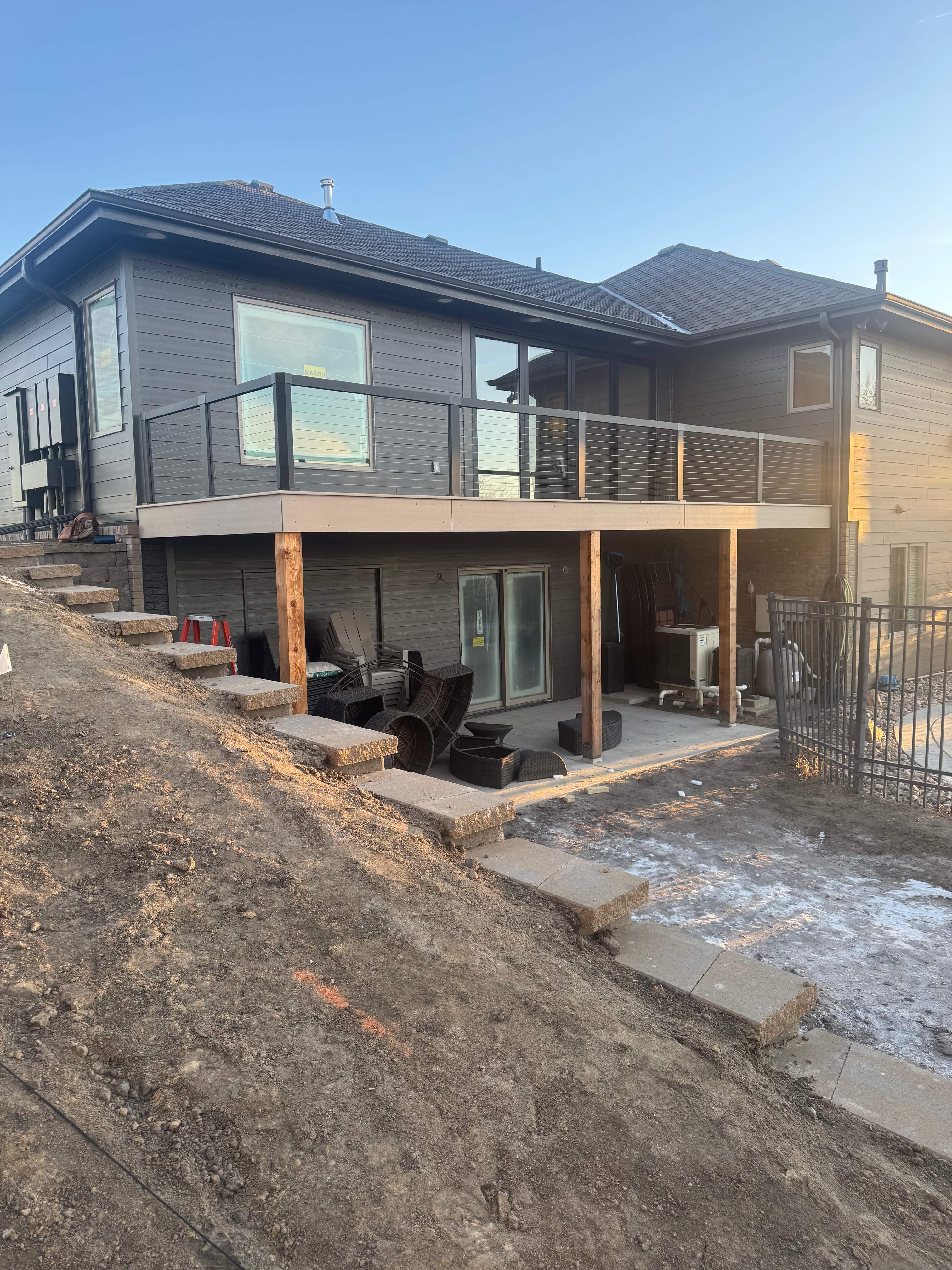 Cable Railing PVC Deck by EAGLE EYE ENTERPRISES