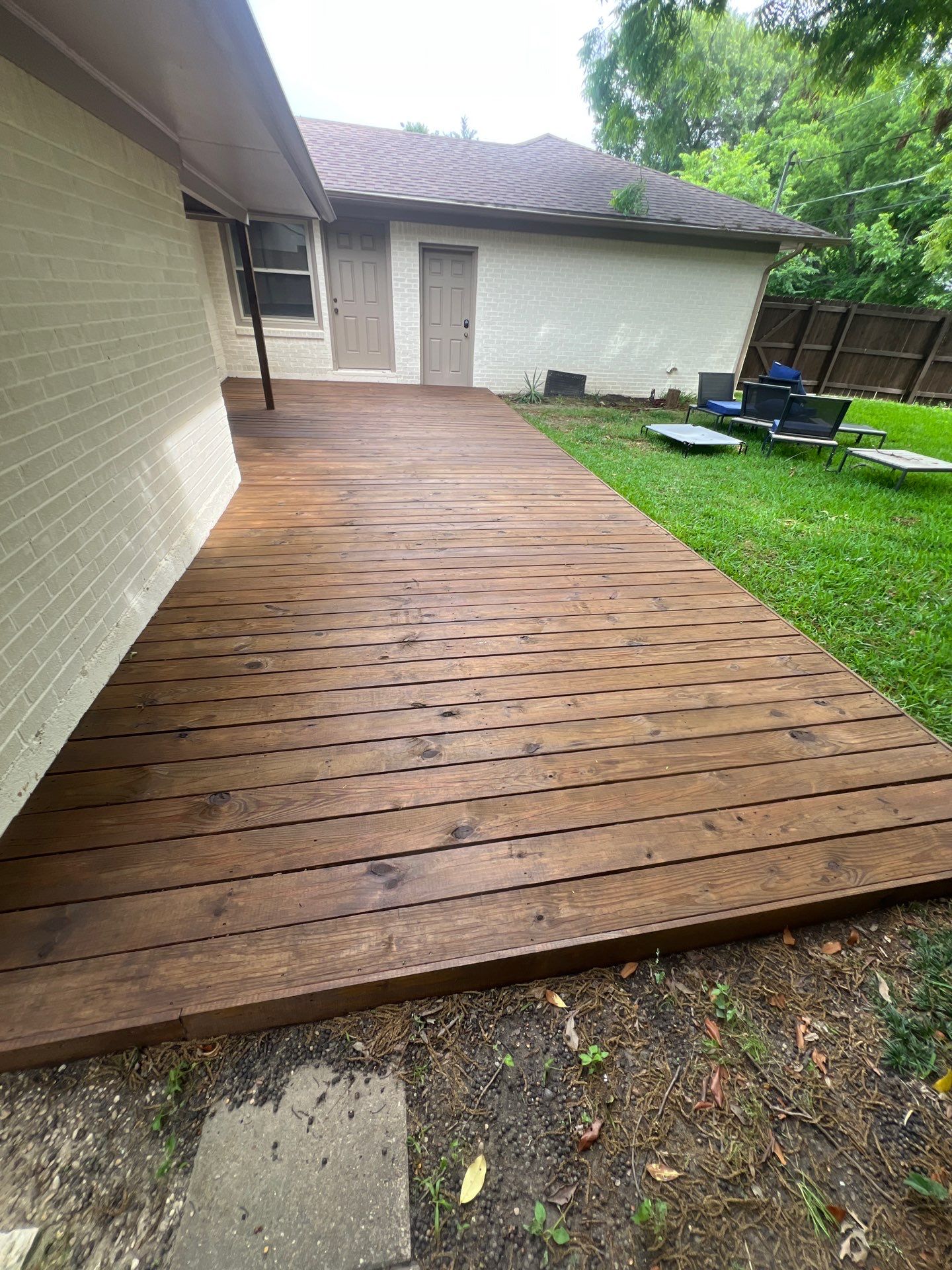 Deck Staining using Texas Wood Products by Nomad Painting