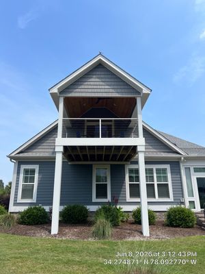 Two-Story Elevated Porch and Deck Construction in Leland, NC