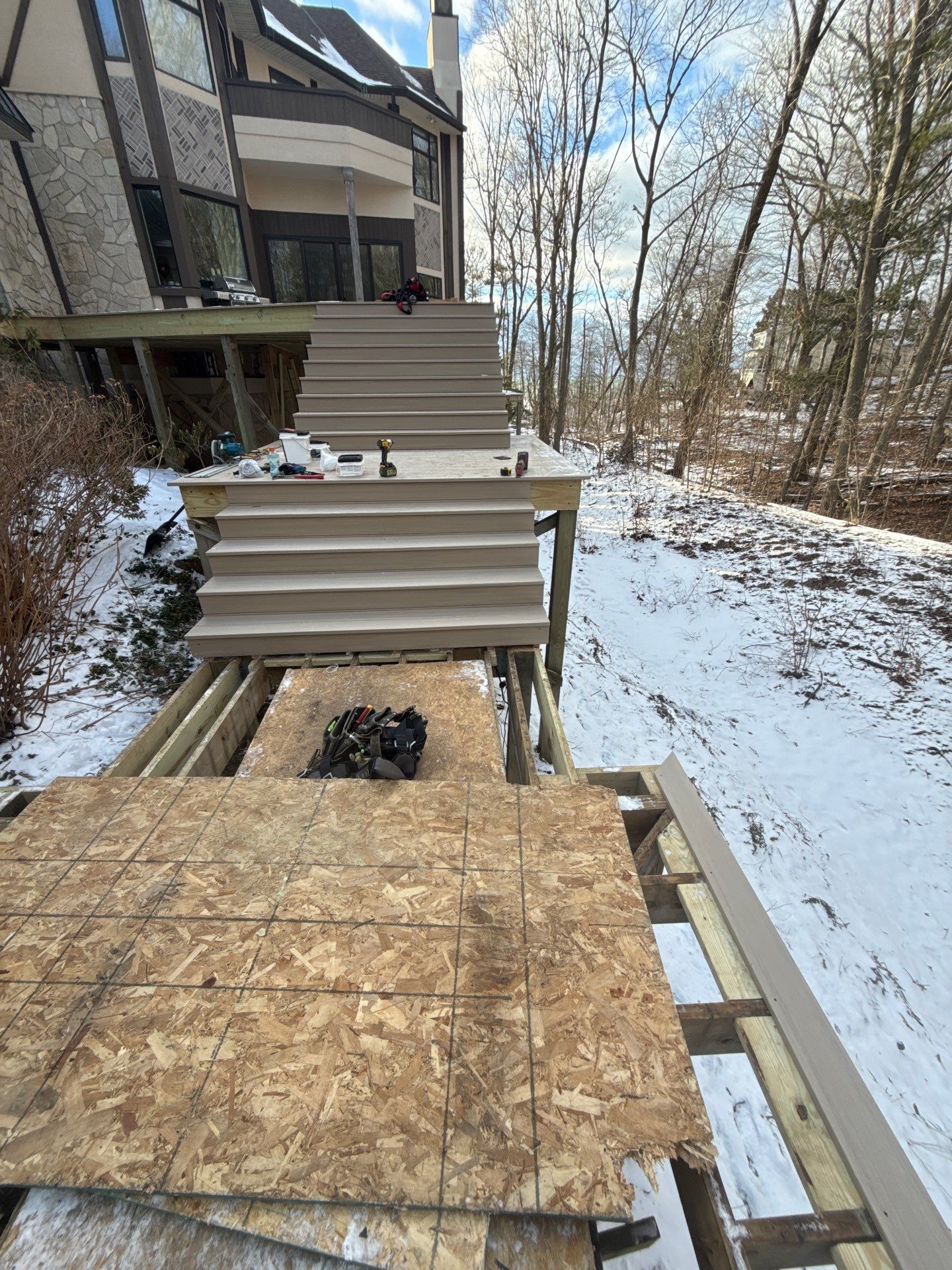 Custom Multi-Level Deck in Grand Haven by Cutting Edge Homes
