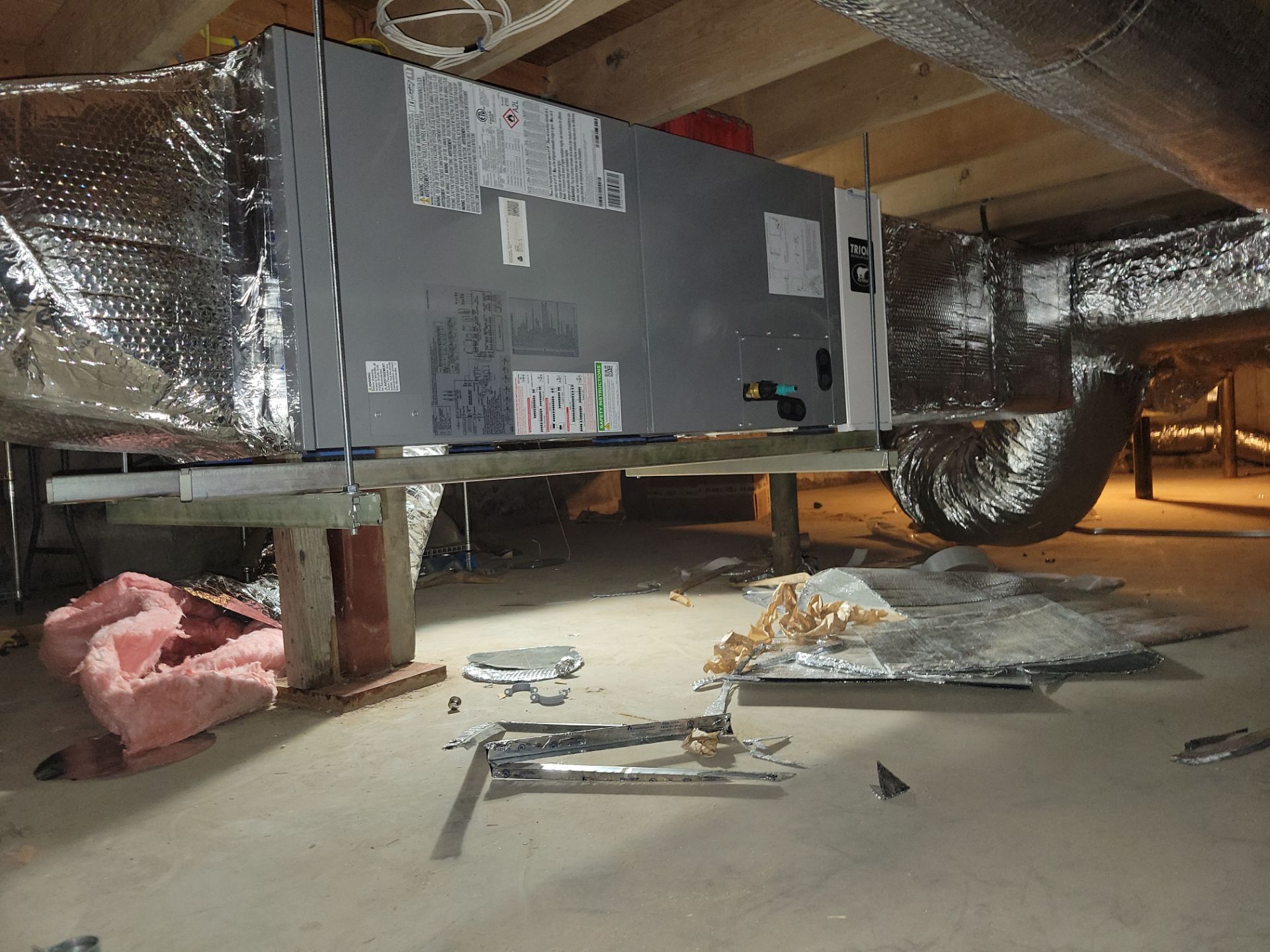 Newport RI Retail HVAC Installation with Bryant Heat Pumps and Spiral Ductwork by Ocean State Air Solutions