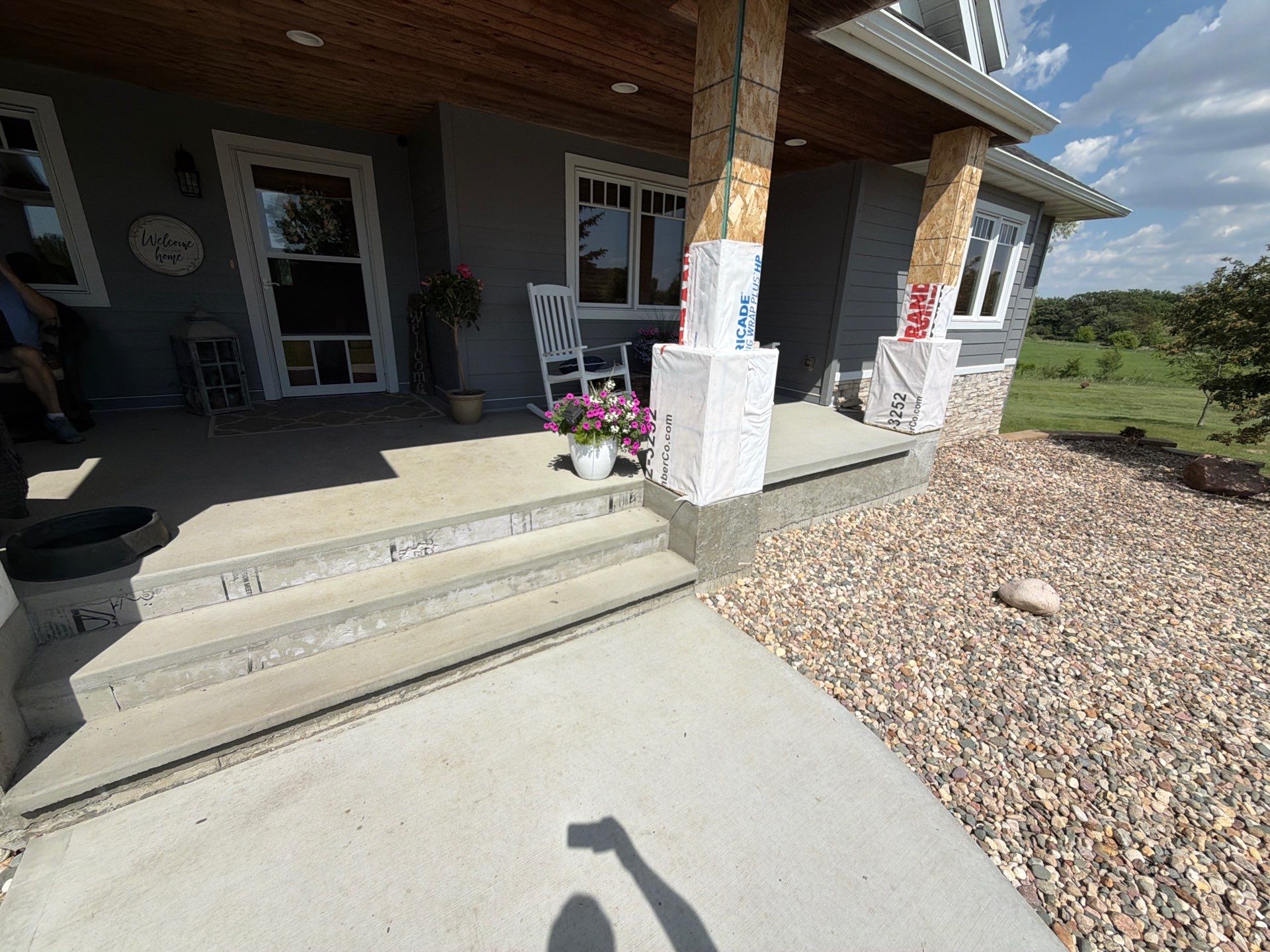 Feather Grey Garage Floor Coating Installation in Valley Springs by Select Painting, Coatings & Garage Cabinets