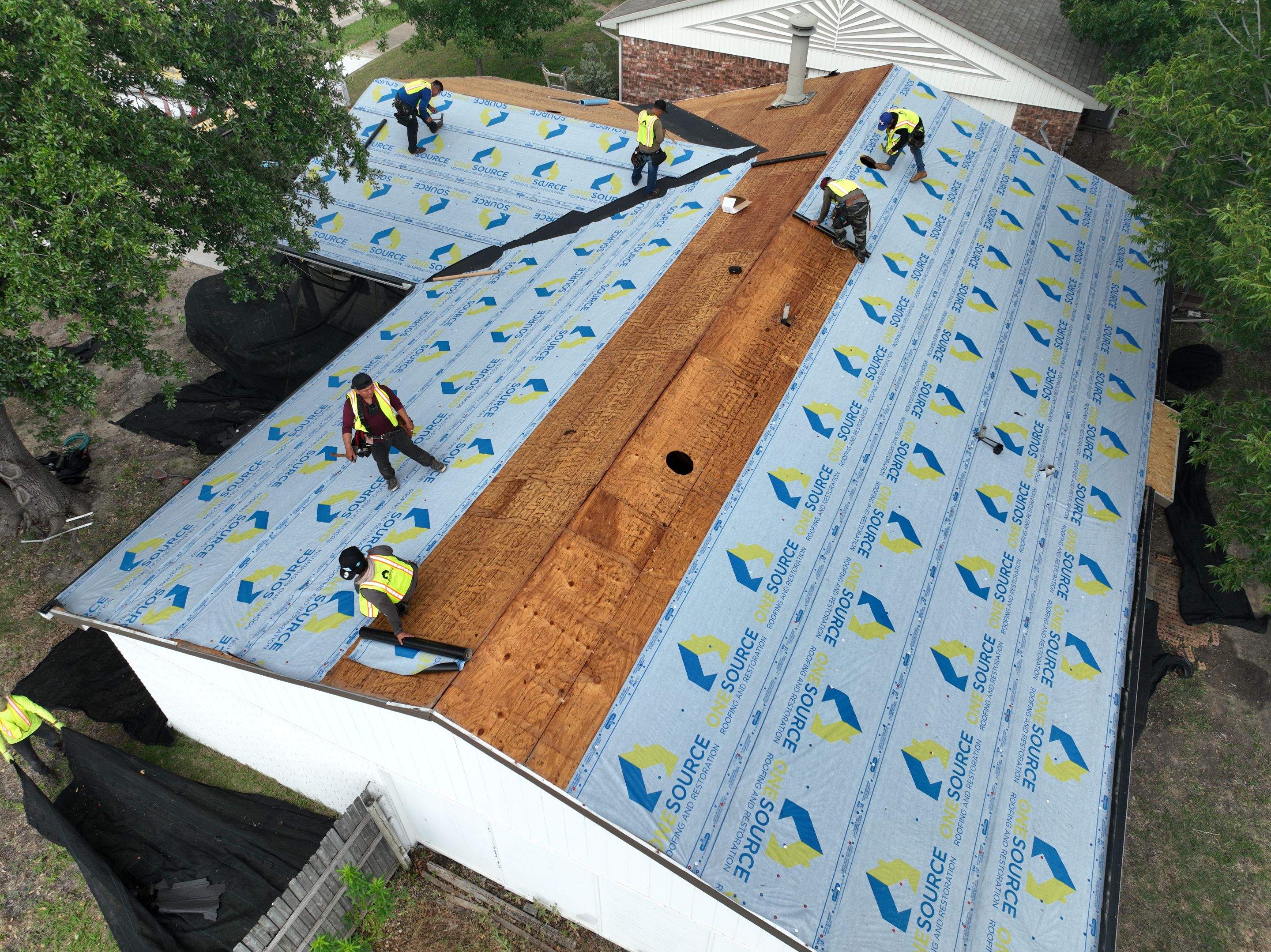 Residential Roofing Installation using Malarkey Highlander Weathered Wood Plus by OneSource Roofing and Restoration