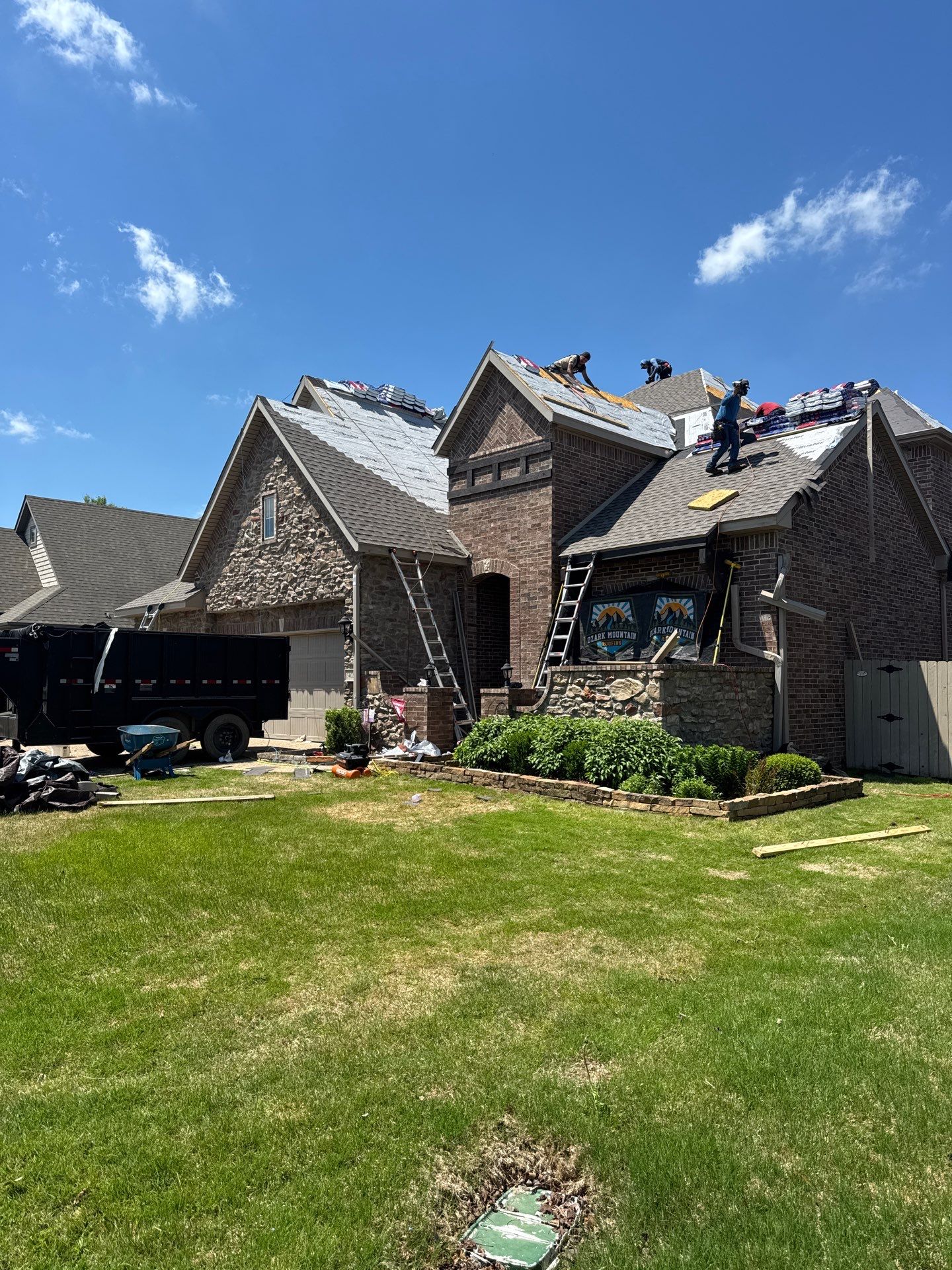 Residential Roofing Installation using GAF Armorshield in Bentonville, AR by Ozark Mountain Roofing