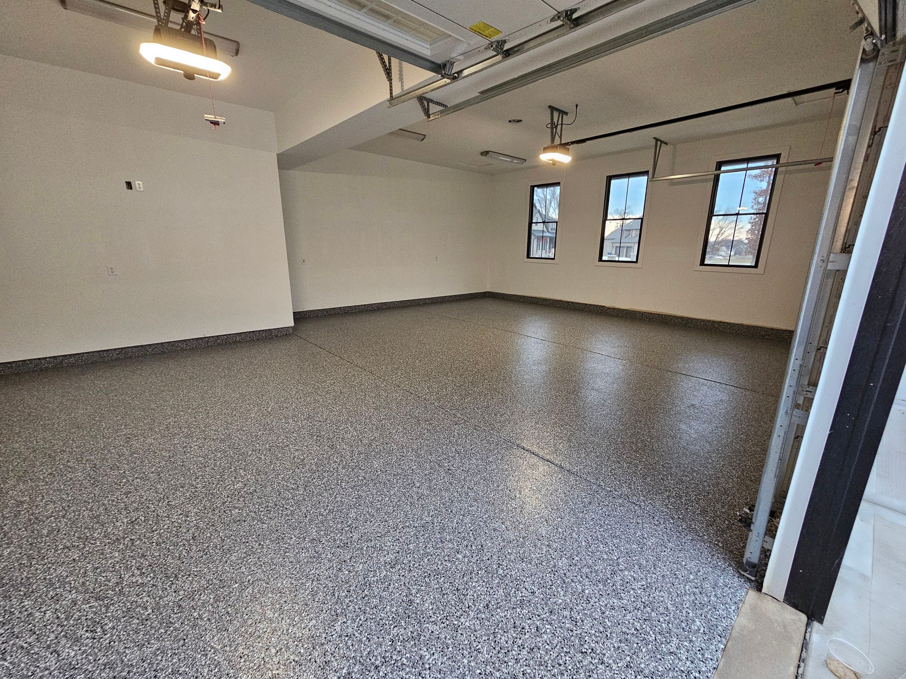 Wombat Flake Garage Floor  by Level 10 Coatings