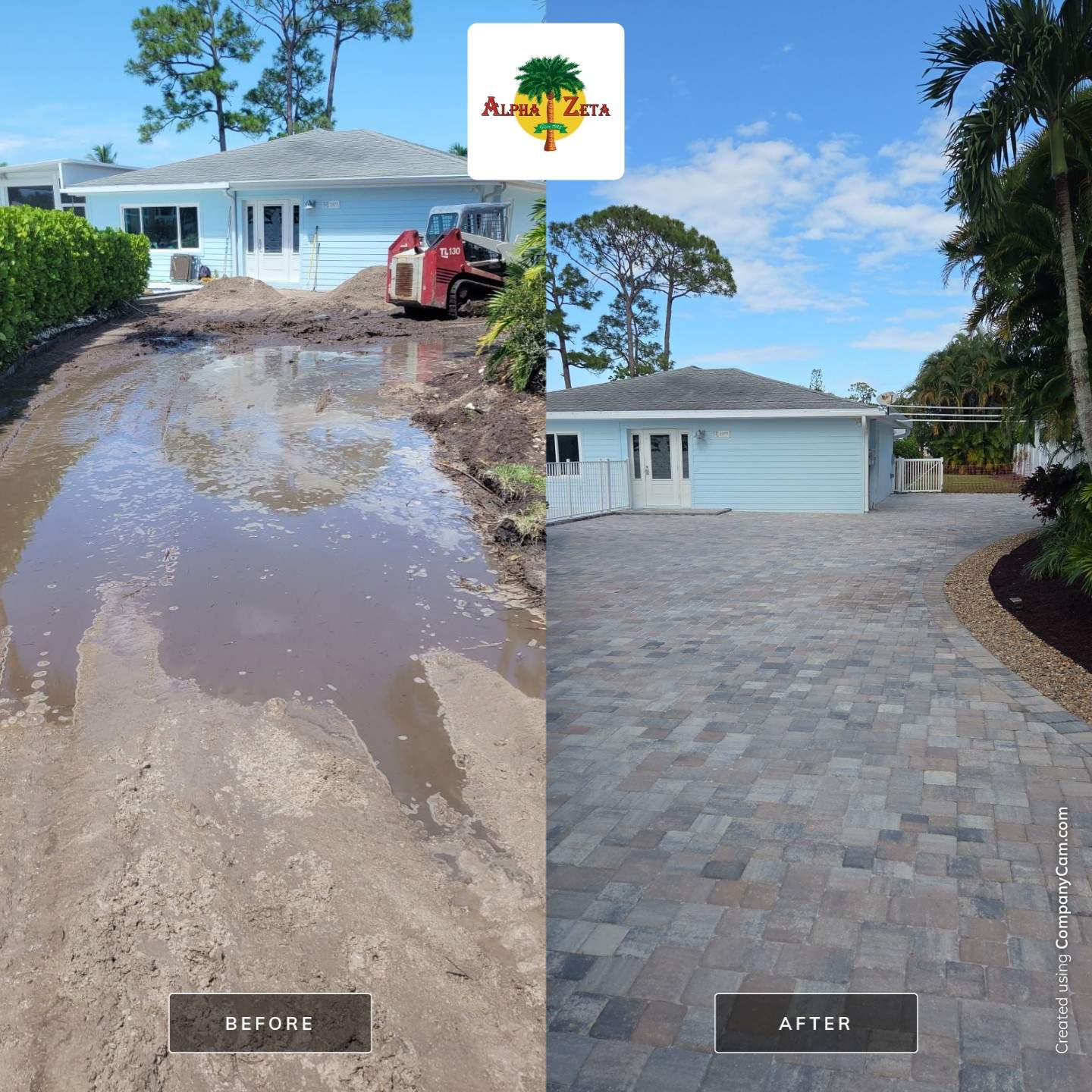 Stuart Showcase: Turning Concrete Chaos into Paver Perfection by Alpha Zeta Enterprises Inc