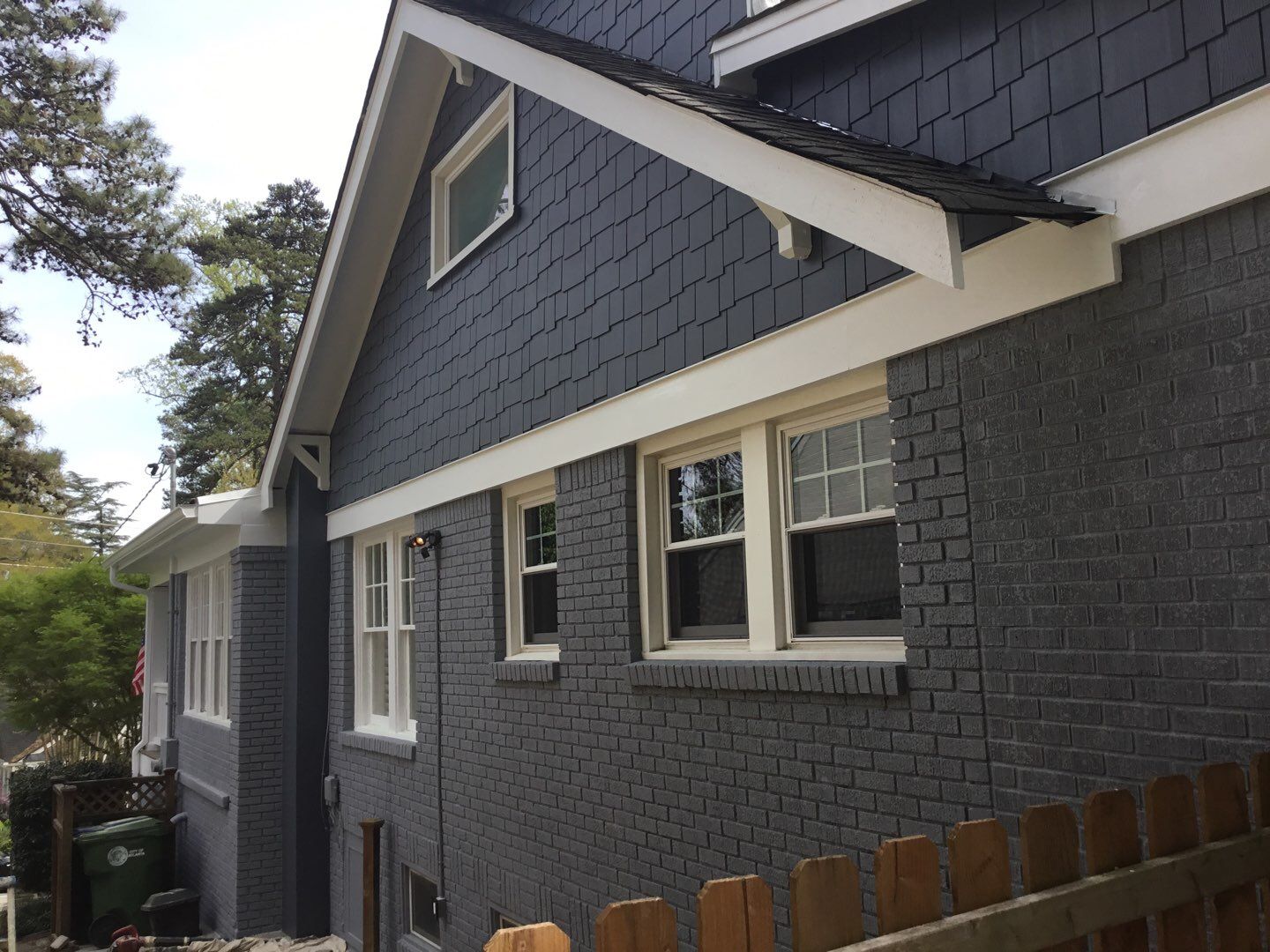 Custom Shingle Siding Installation and Brick Painting in Atlanta by Swift Home Renovations