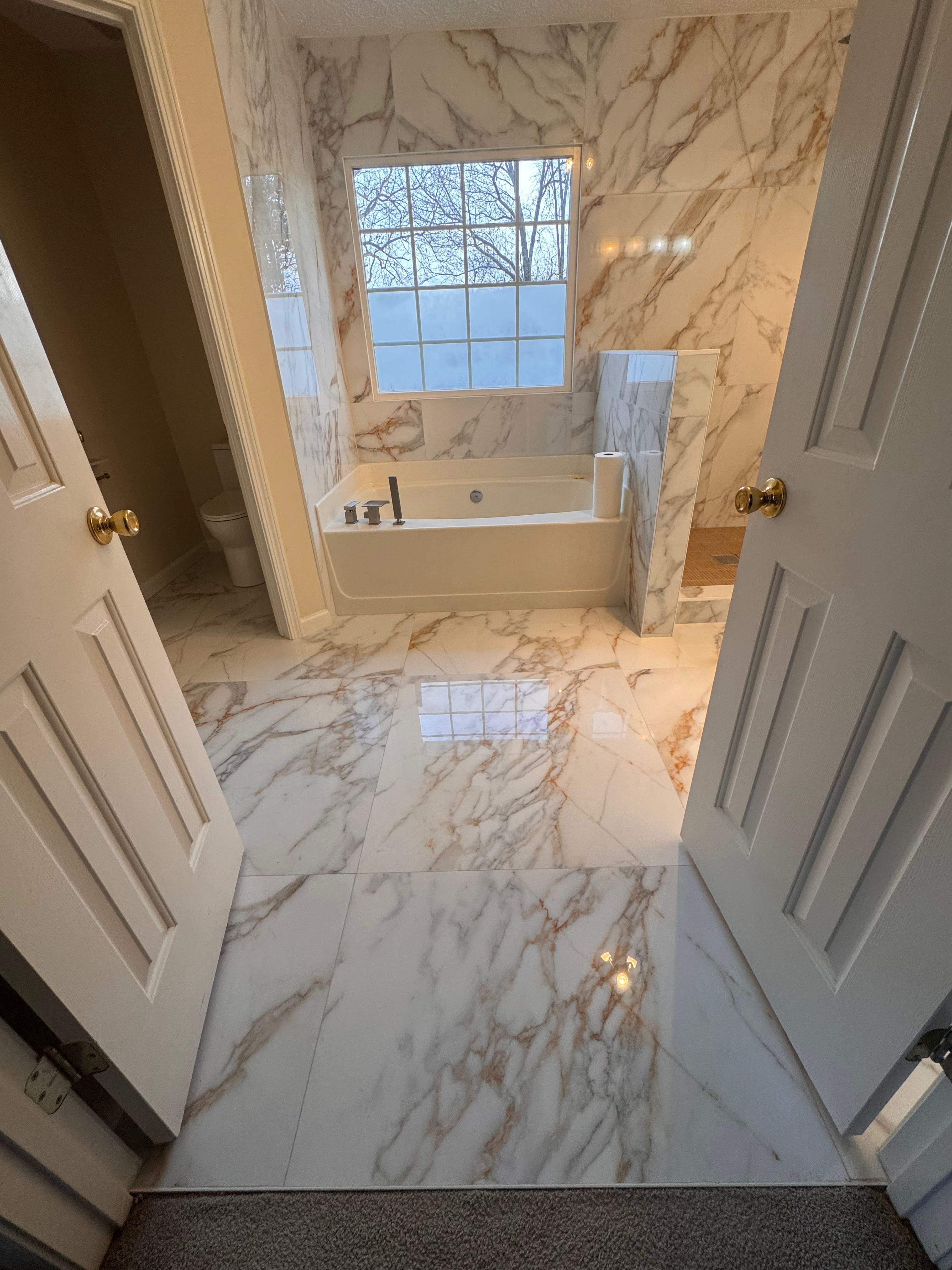 Master bathroom renovation by Prudencio