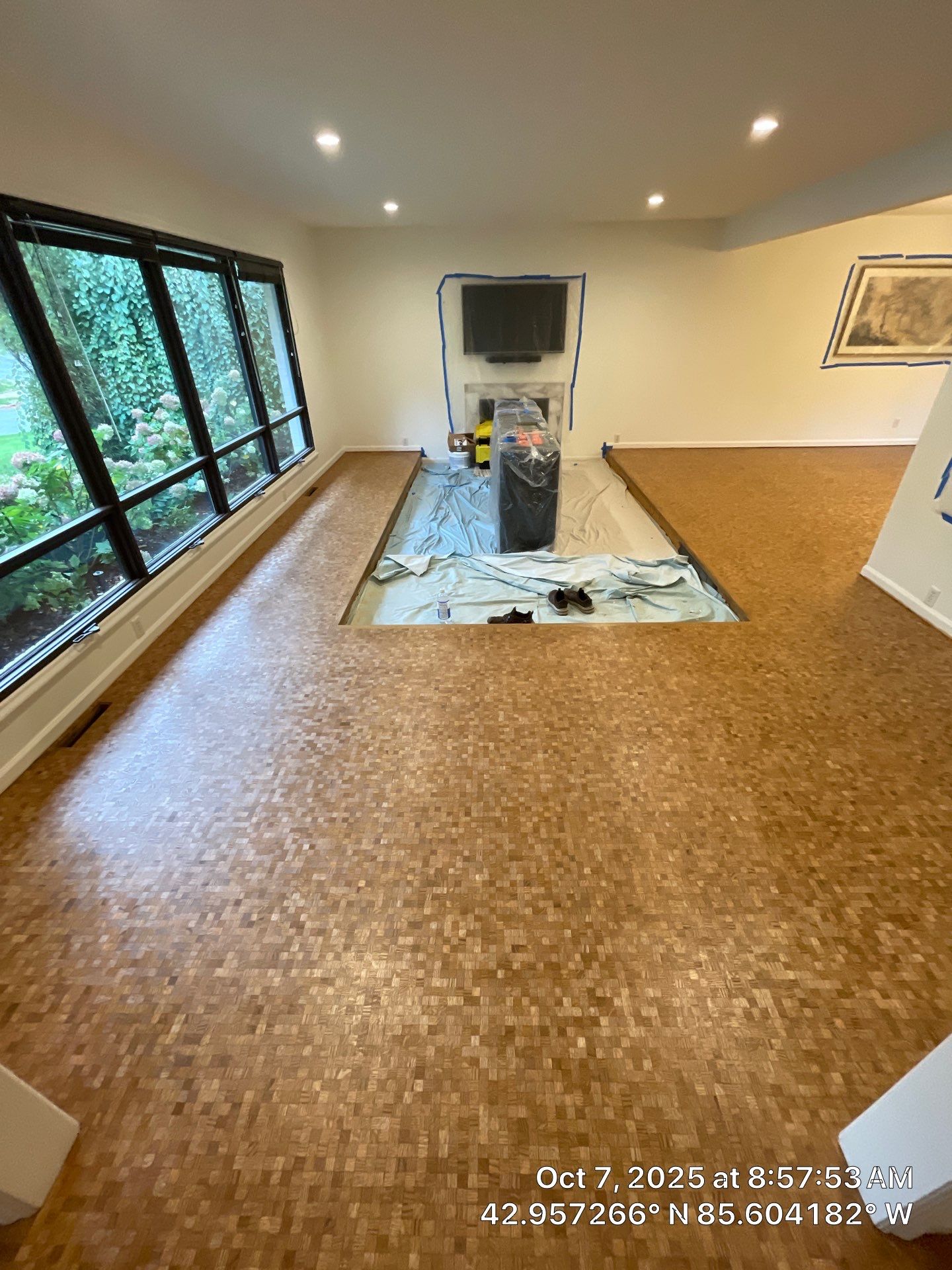UNIQUE MID CENTURY MODERN Square Wood Tile Floor by RTBaldwin Hardwood Floors