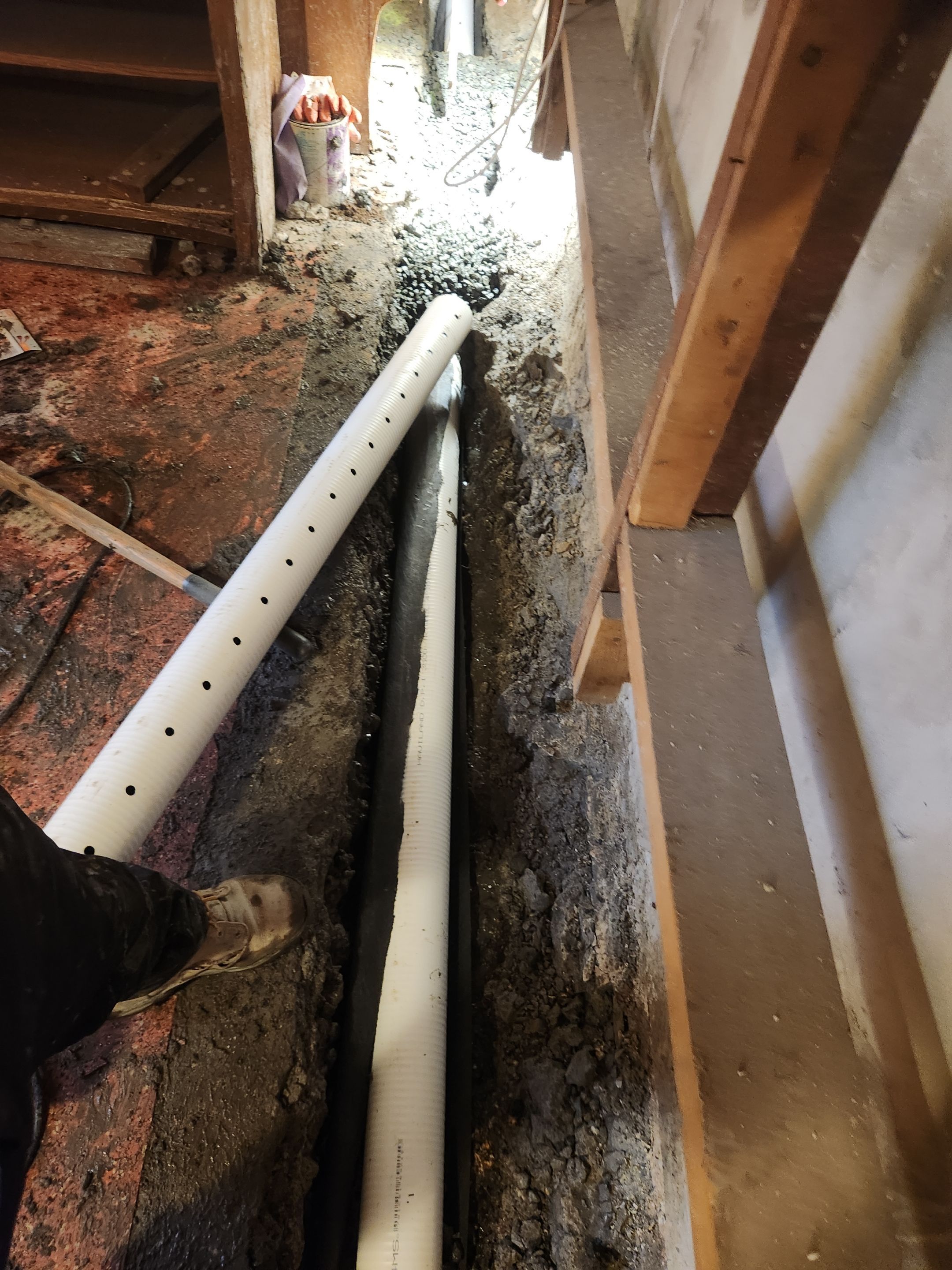 Interior French Drain & Mold Remediation Little Falls NJ by Pure Service Pro, LLC 