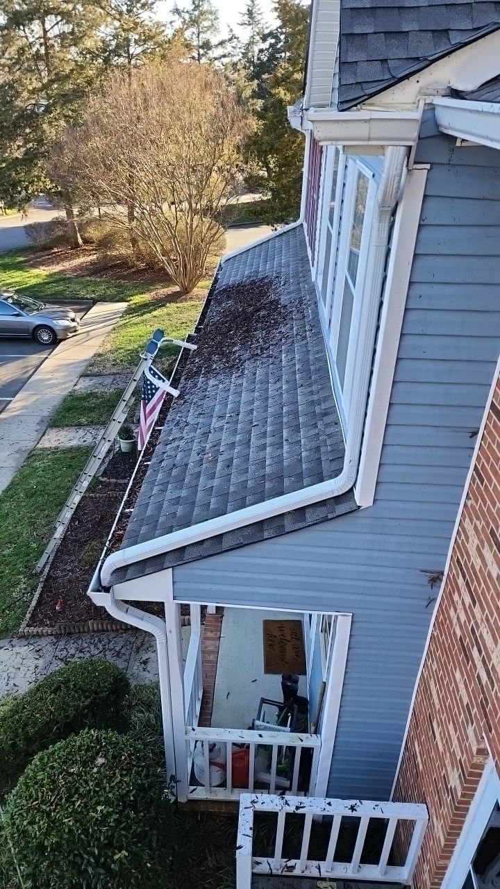 Gutter Cleaning using water by Power Wash Masters LLC