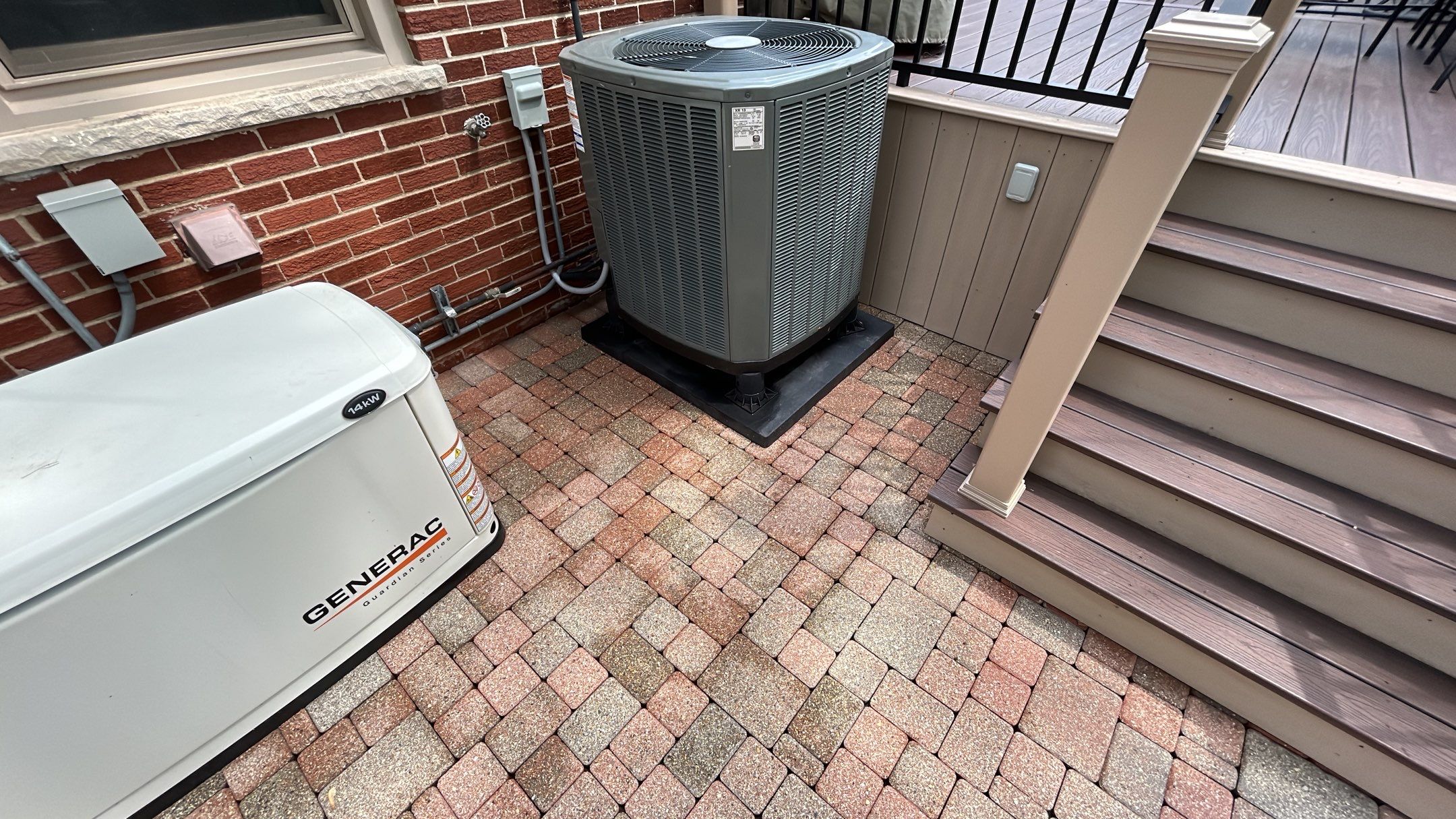 Brick paver clean, sand and seal. using Algaecide, soft wash soap by Northern Power Washing LLC.