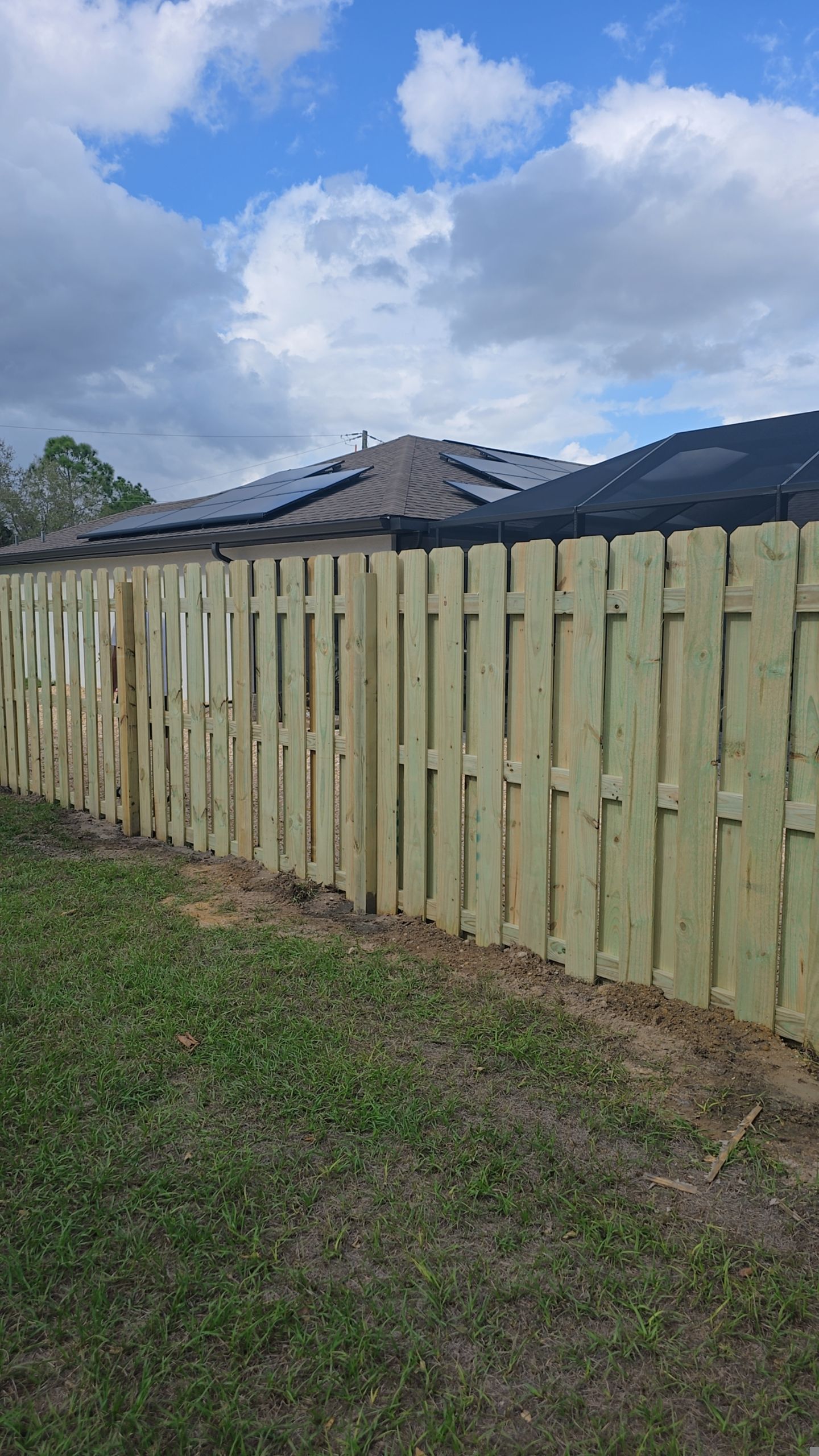 Wood Shadowbox Install in North Port by True Fence LLC