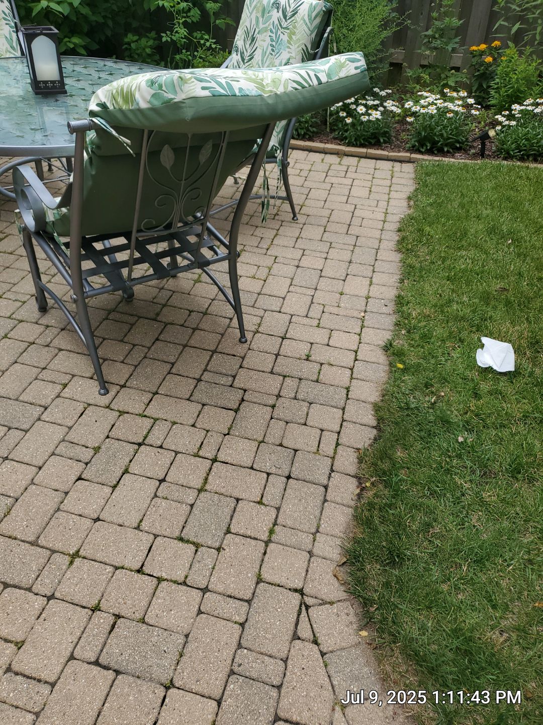 Highland Park, Brick paver cleaning sanding and sealing   by Northern Power Washing LLC.