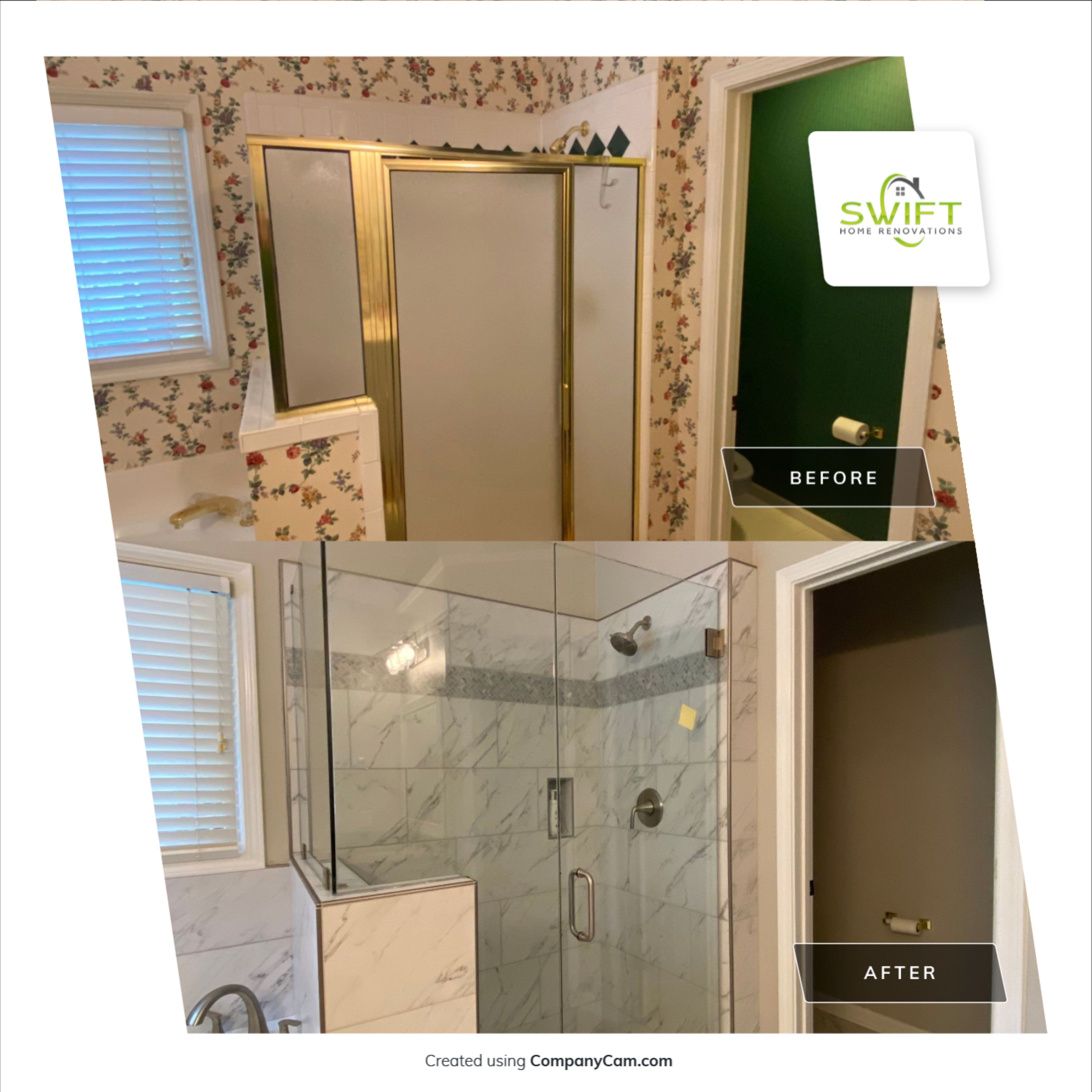 Master Bathroom Remodel and Tile Upgrade in Woodstock Georgia by Swift Home Renovations