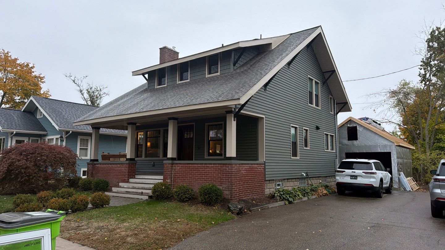 Siding Replacement using Alside Charter Oak D4.5" Deep Moss by 180 Contractors
