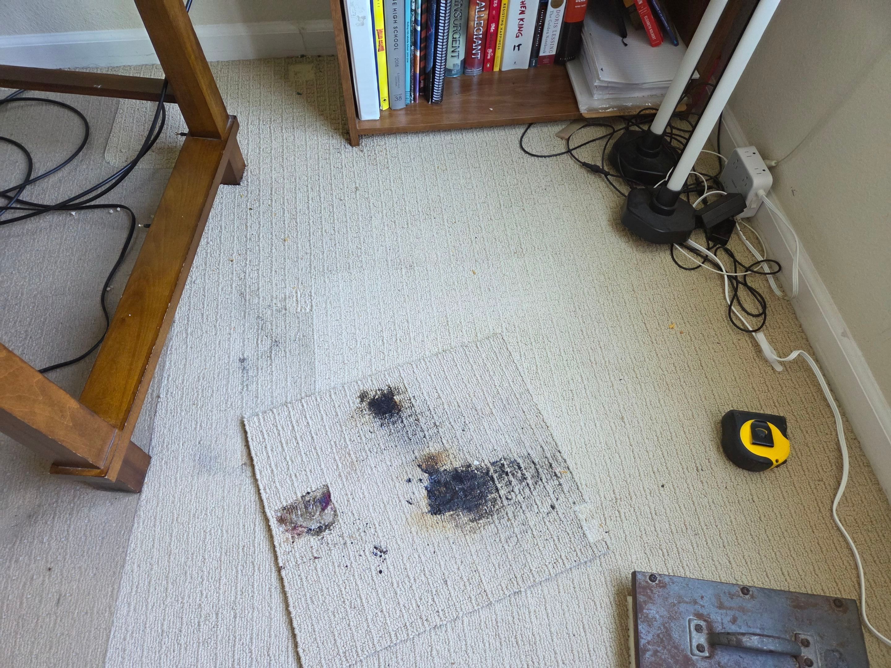 Large Burn, Carpet Repair in EDH by Ardent Carpet Restore LLC
