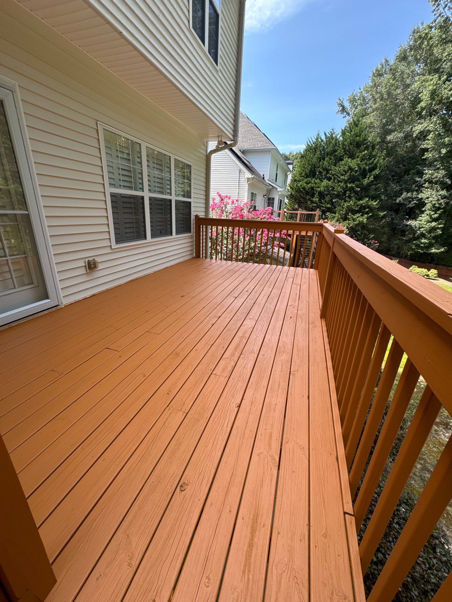 Multi-Level Deck and Front Porch Staining in Powder Springs by Swift Home Renovations