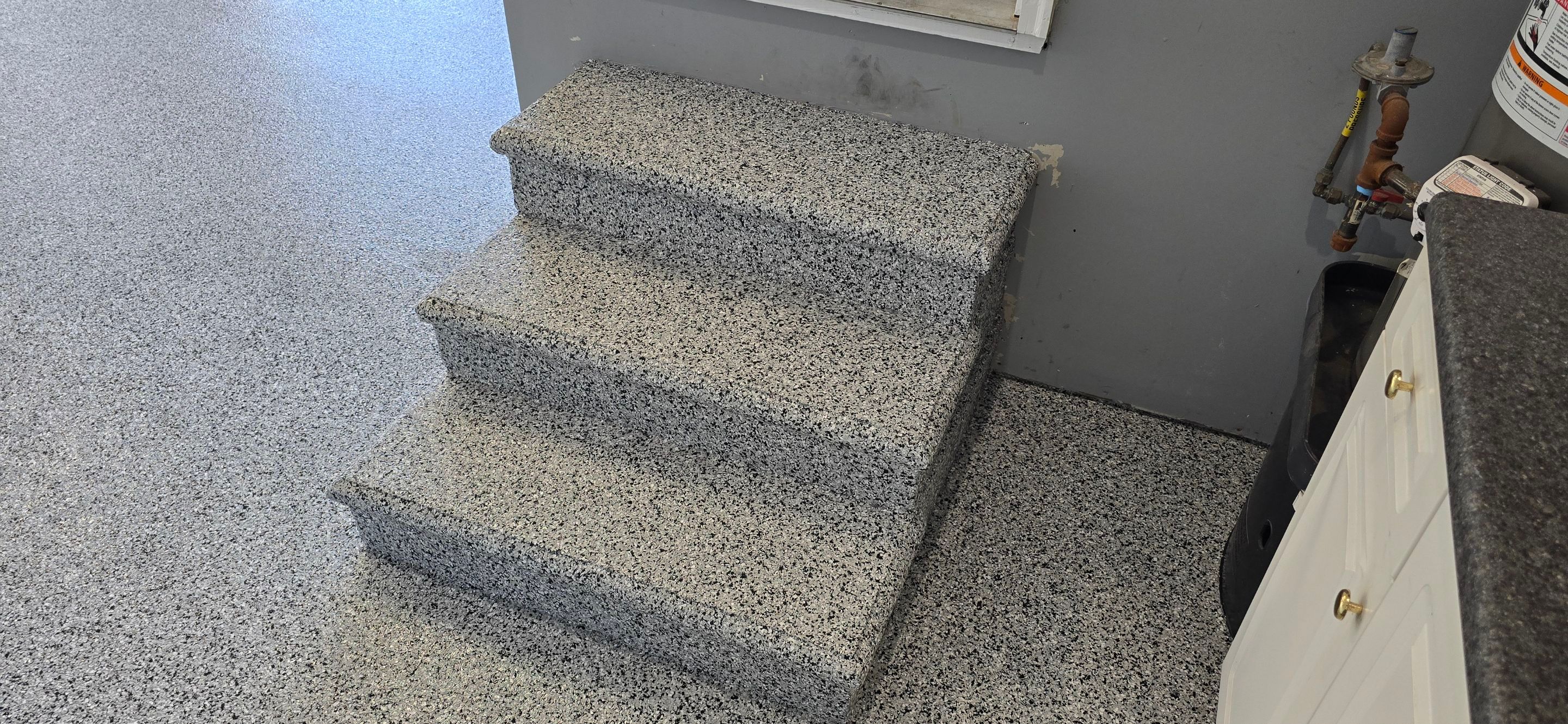 Garage using Houndstooth by Elite Floor Solutions