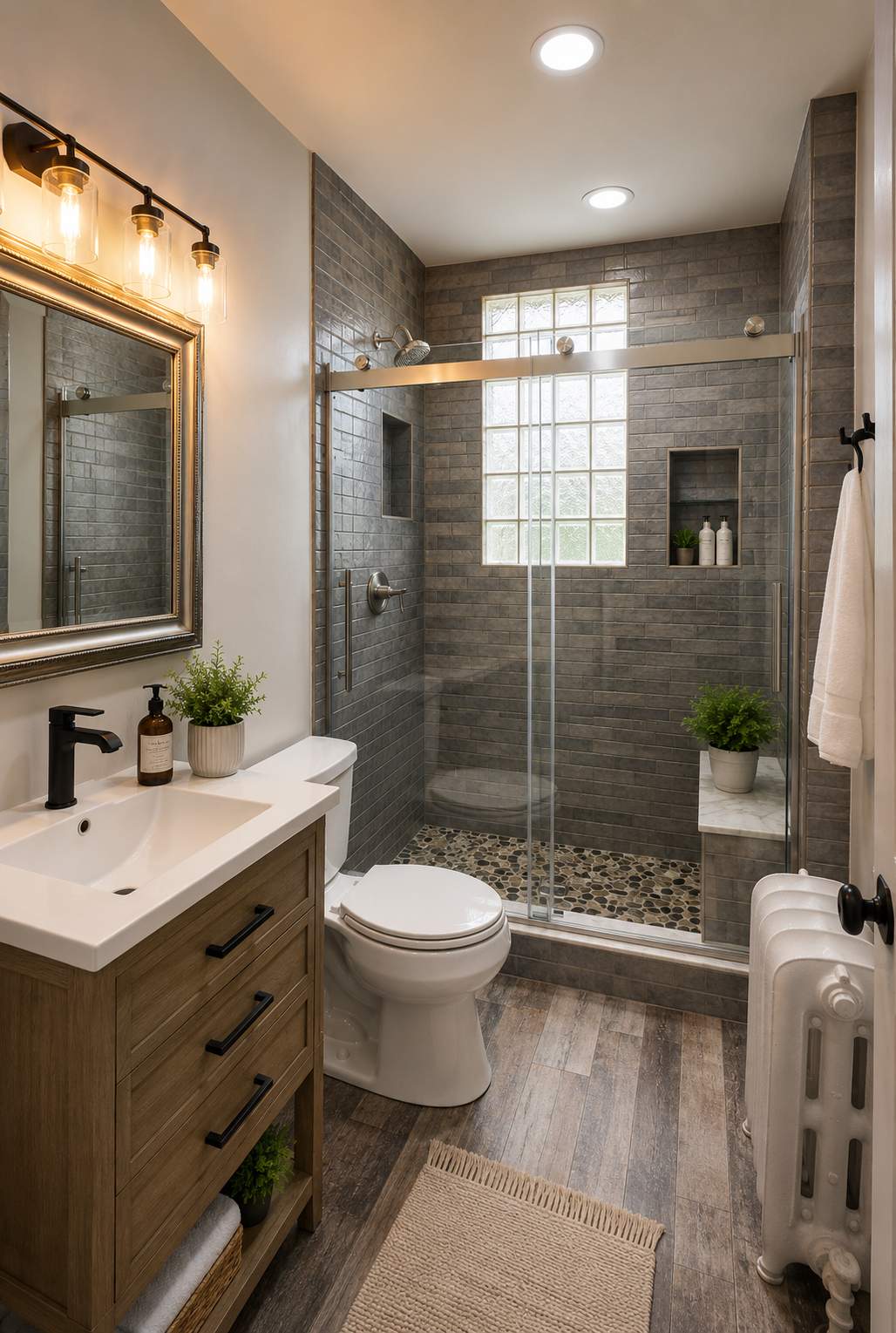 Warm Contemporary Full Bathroom Remodel - Gwynn Oak, MD by Remodel Now