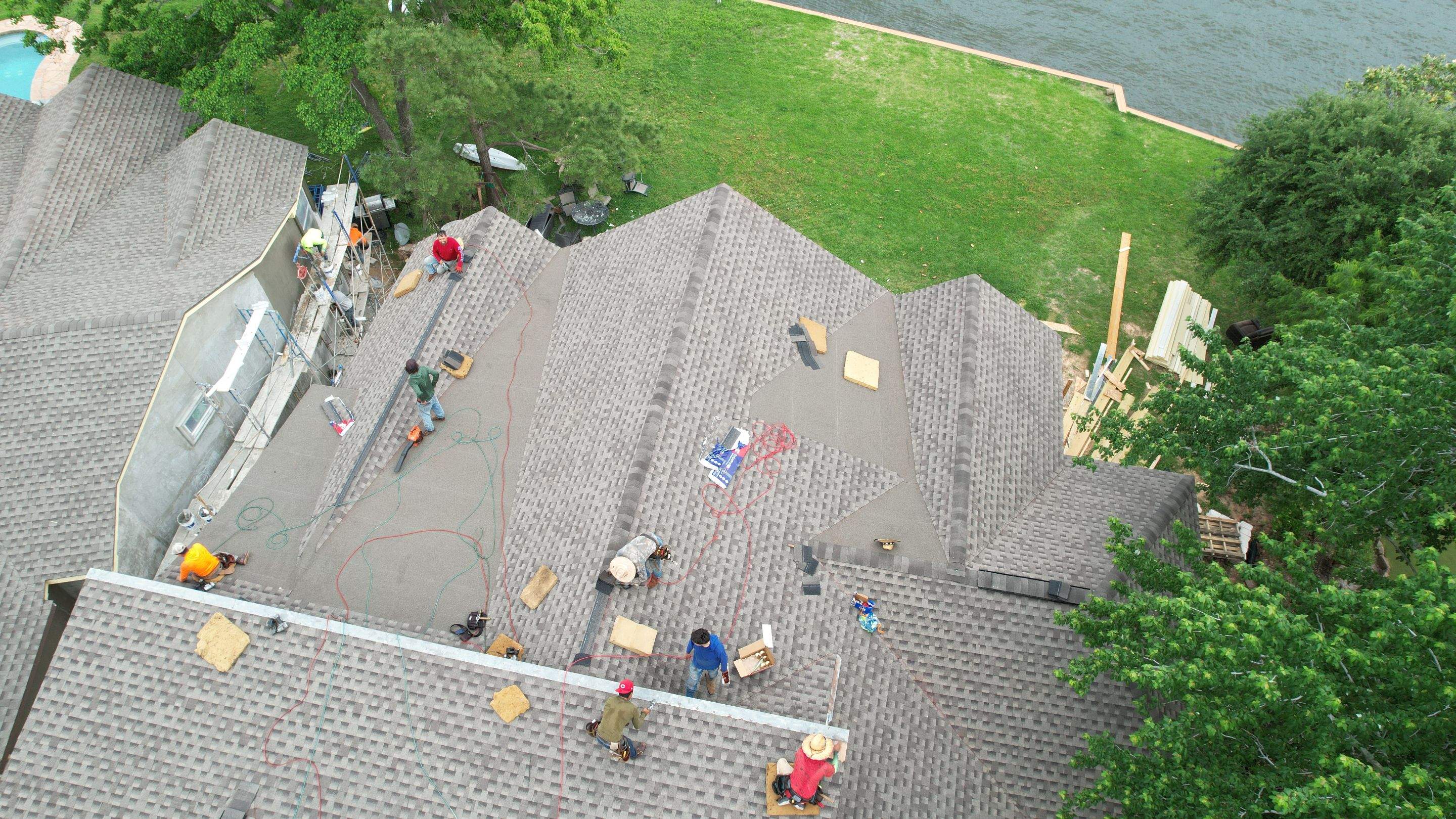 Lakefront GAF Roof Replacement — Montgomery, TX by PL Roofing & SB Roofing, LLC.