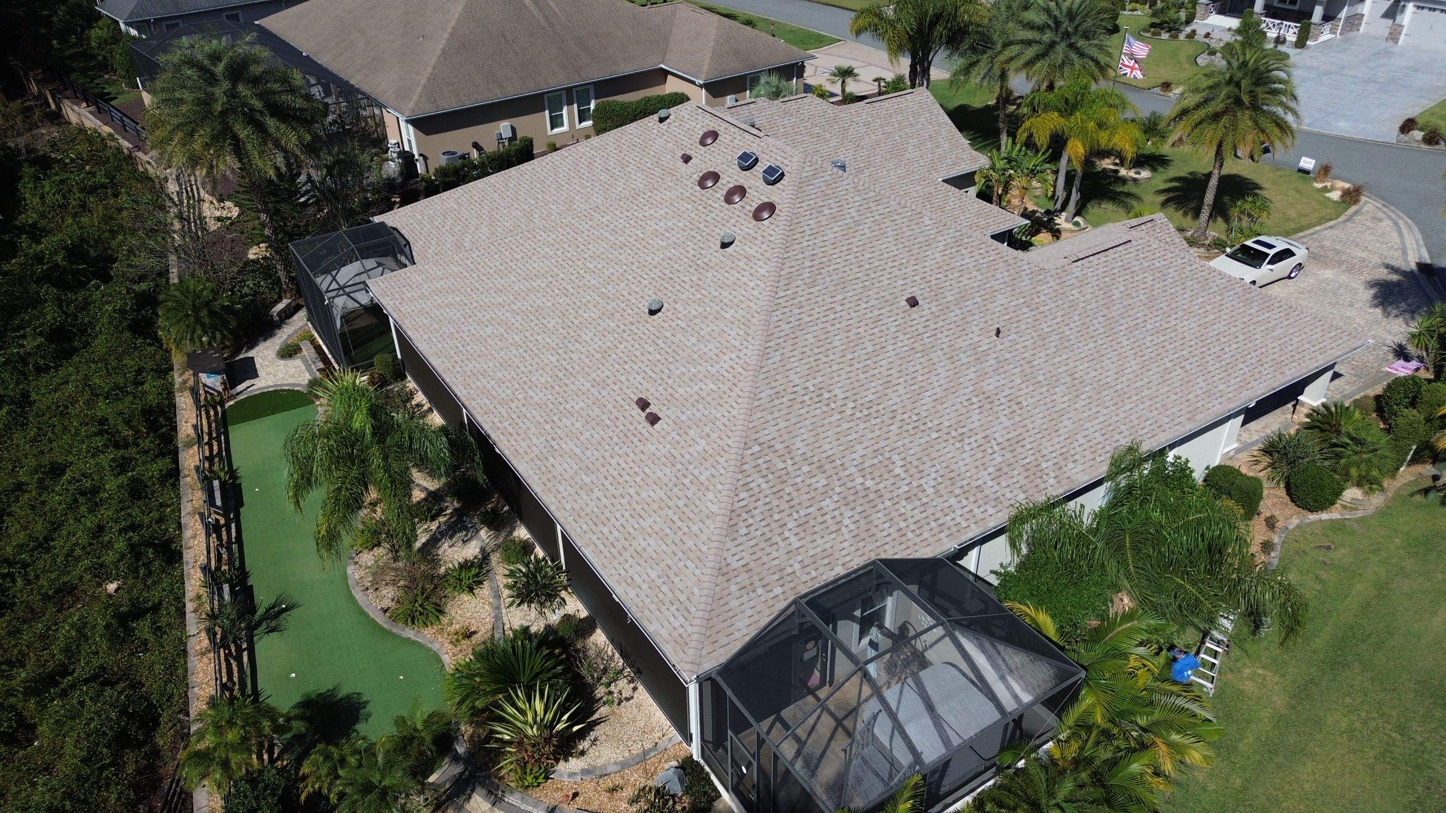 90 SQ shingle install at The Villages, FL by Brehm Roofing
