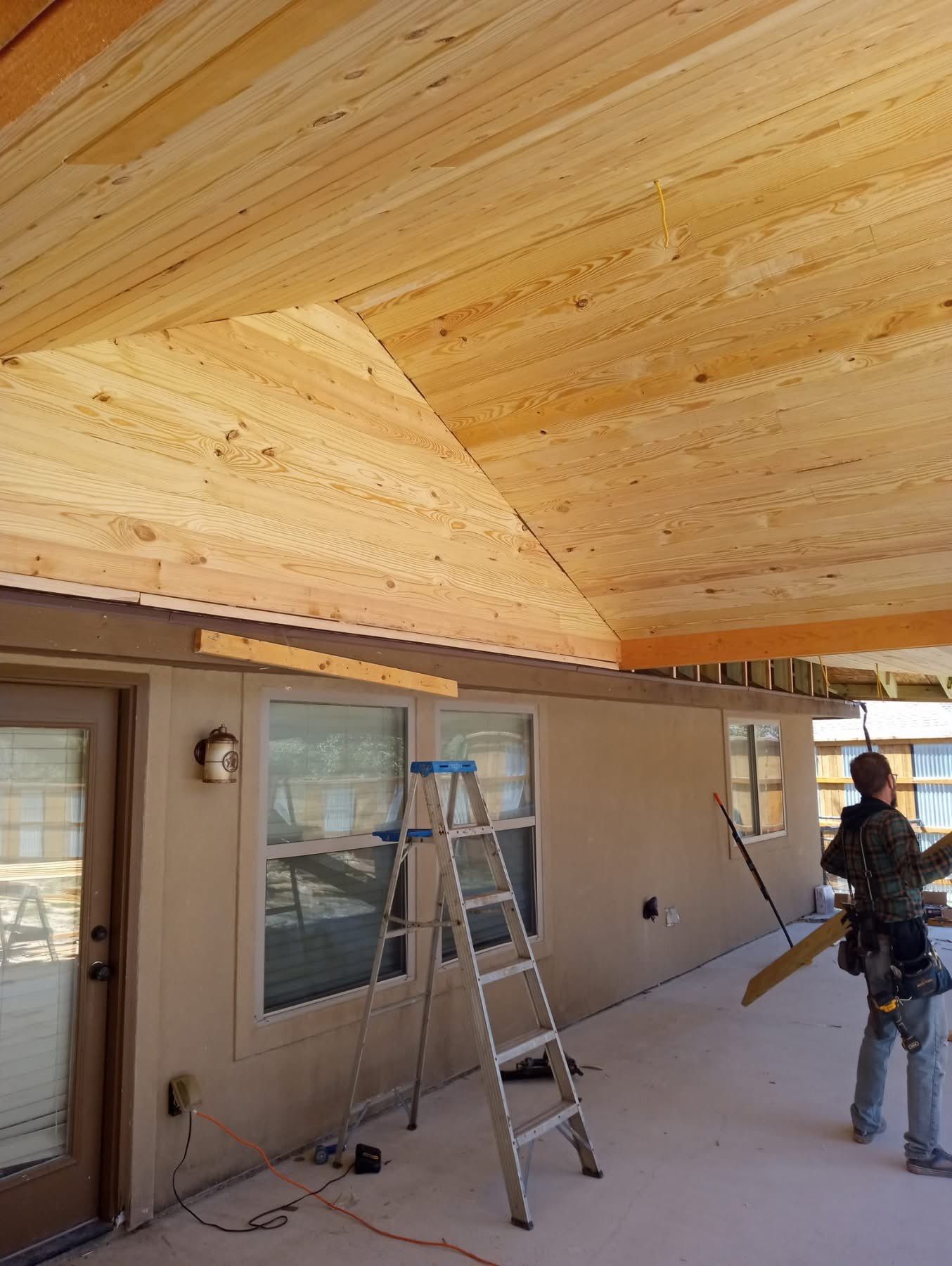 Reroof with Back Patio Addition using Owens Corning Duration Aged Copper by Lightning Exteriors